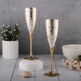 Brass Champagne Glass Set of 2