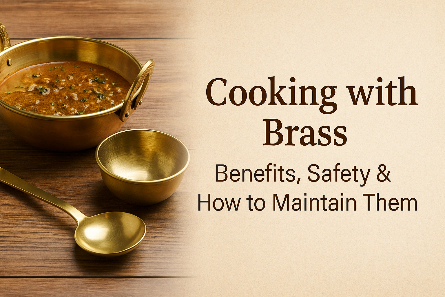 Cooking with Brass: Benefits, Safety & How to Maintain Them