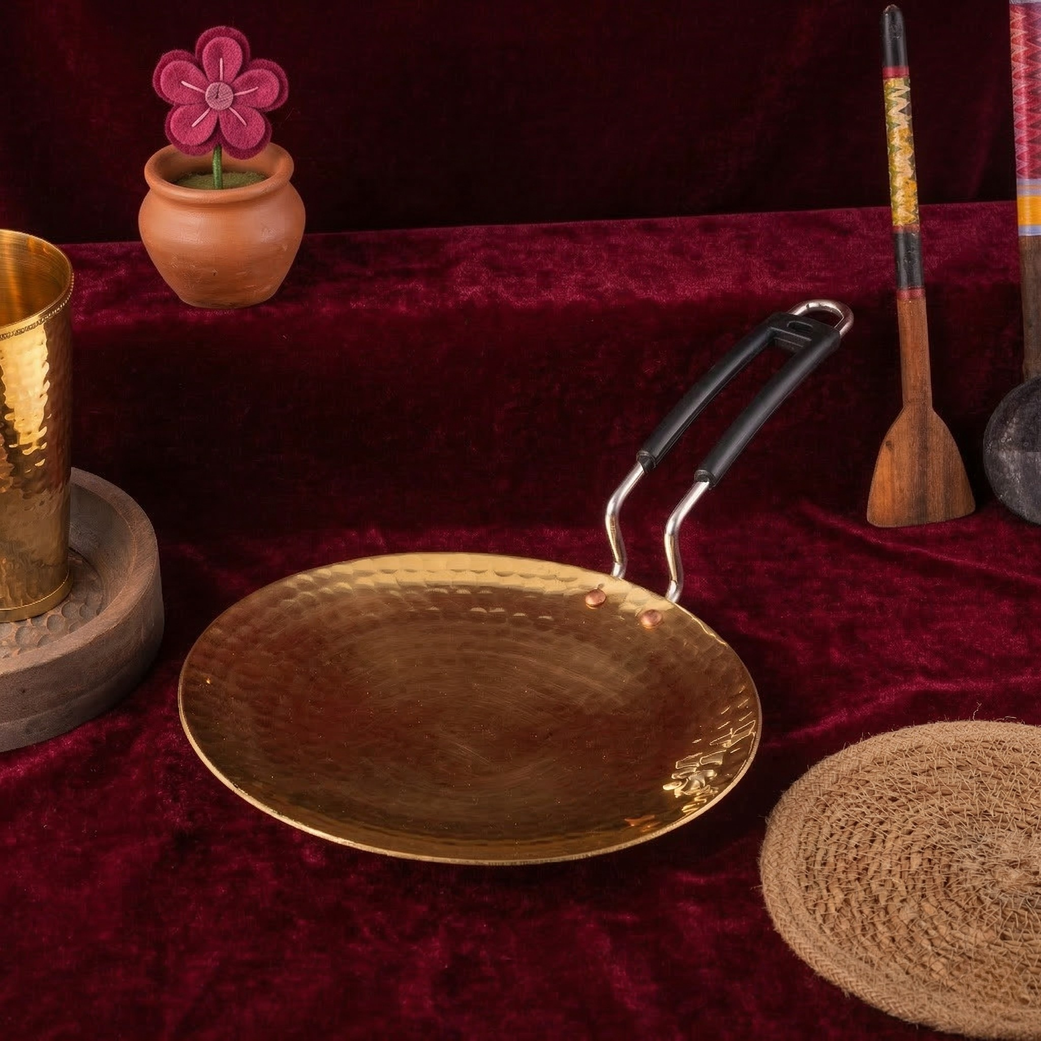 Brass Roti Tawa - Hammered