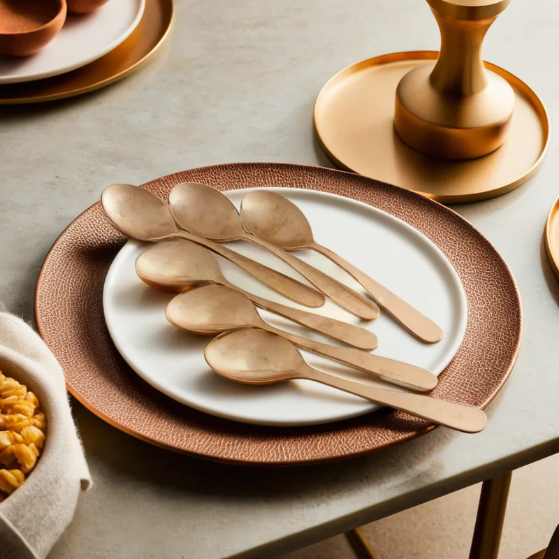 Kansa Dinner Spoons | 6Pcs - Matte
