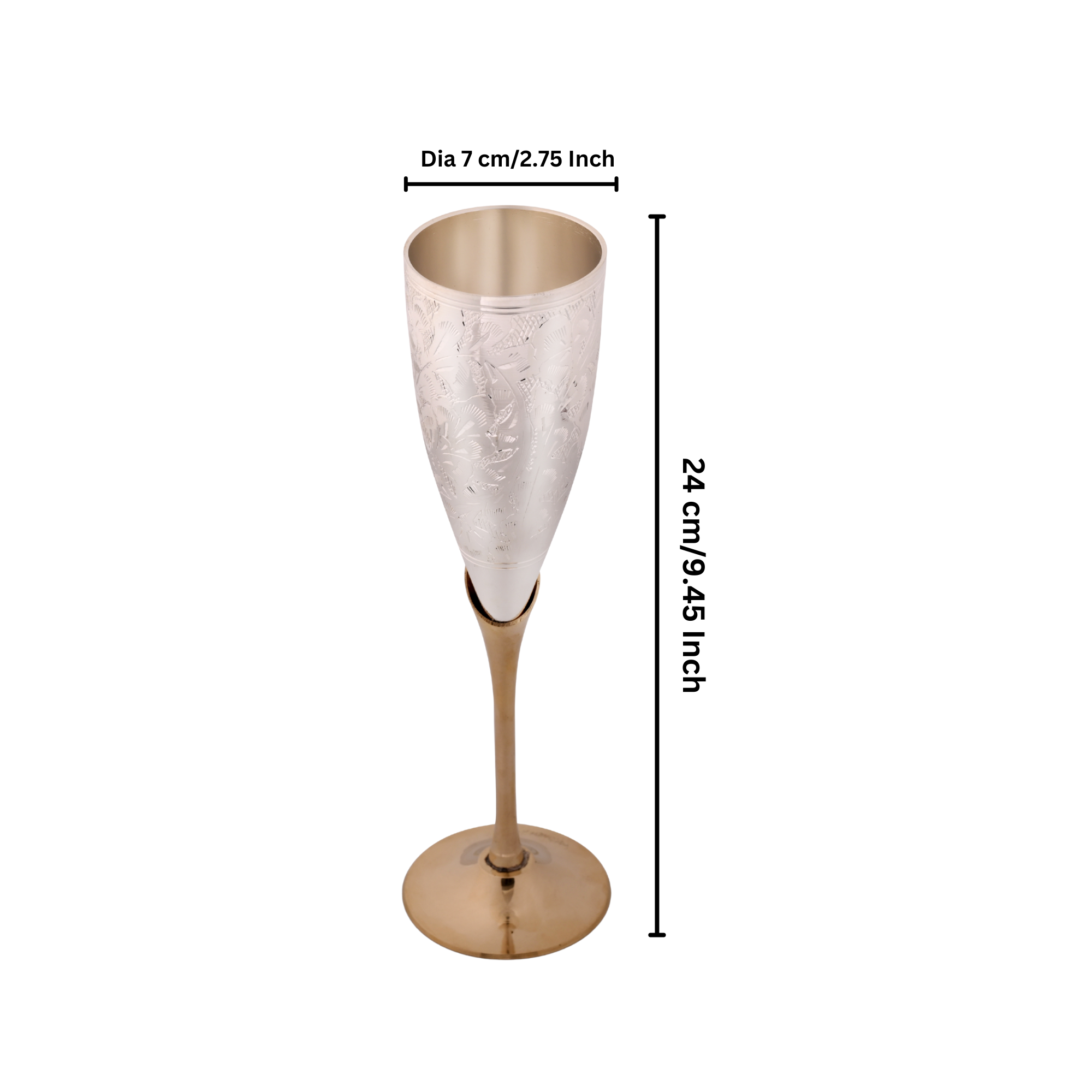 Brass Champagne Glass Set of 2