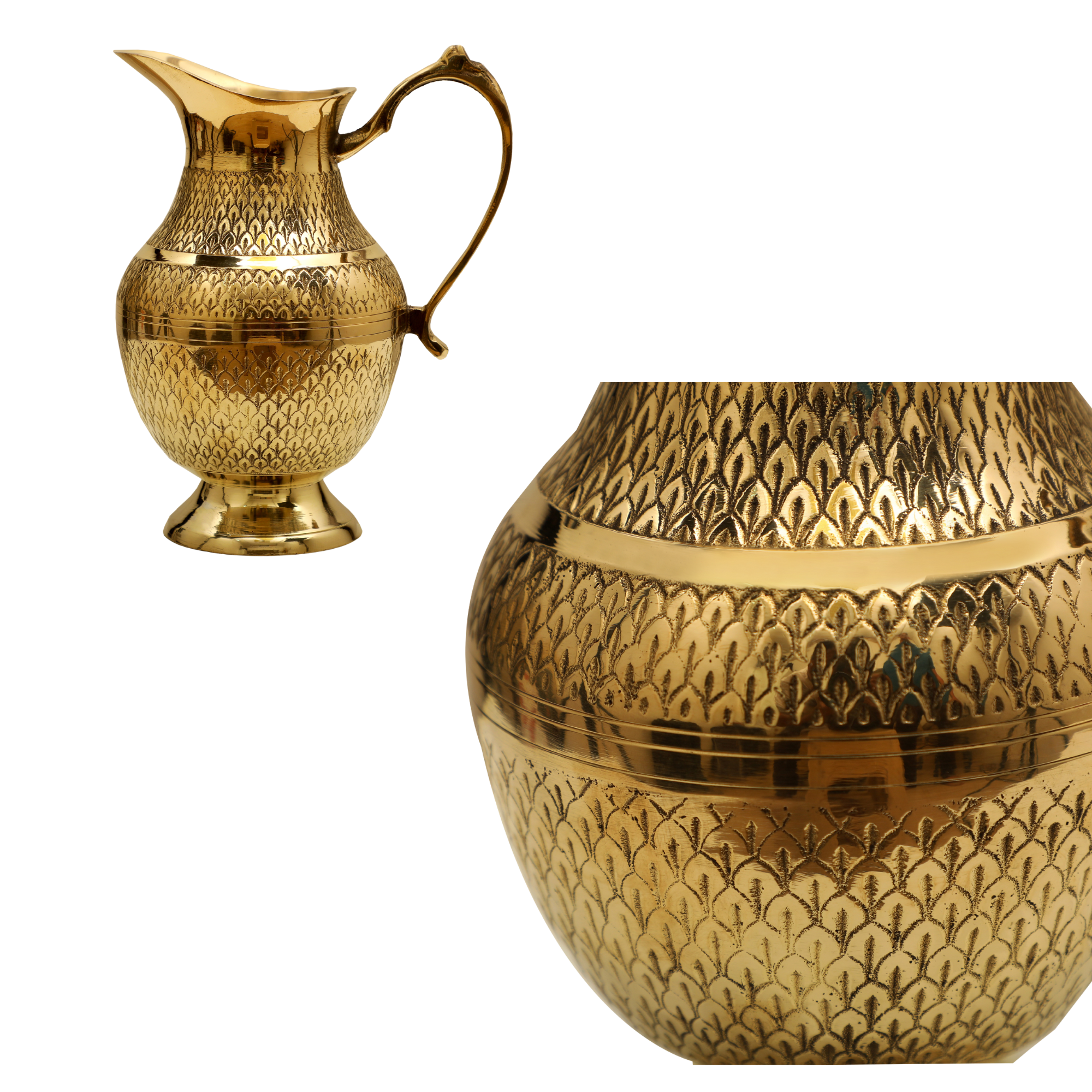 Brass Jar & 6 Glass Set – Nakashi Design