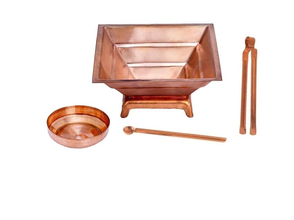 Copper Agnihotra Hawan Kund Kit Set - Raj Gharana Metals