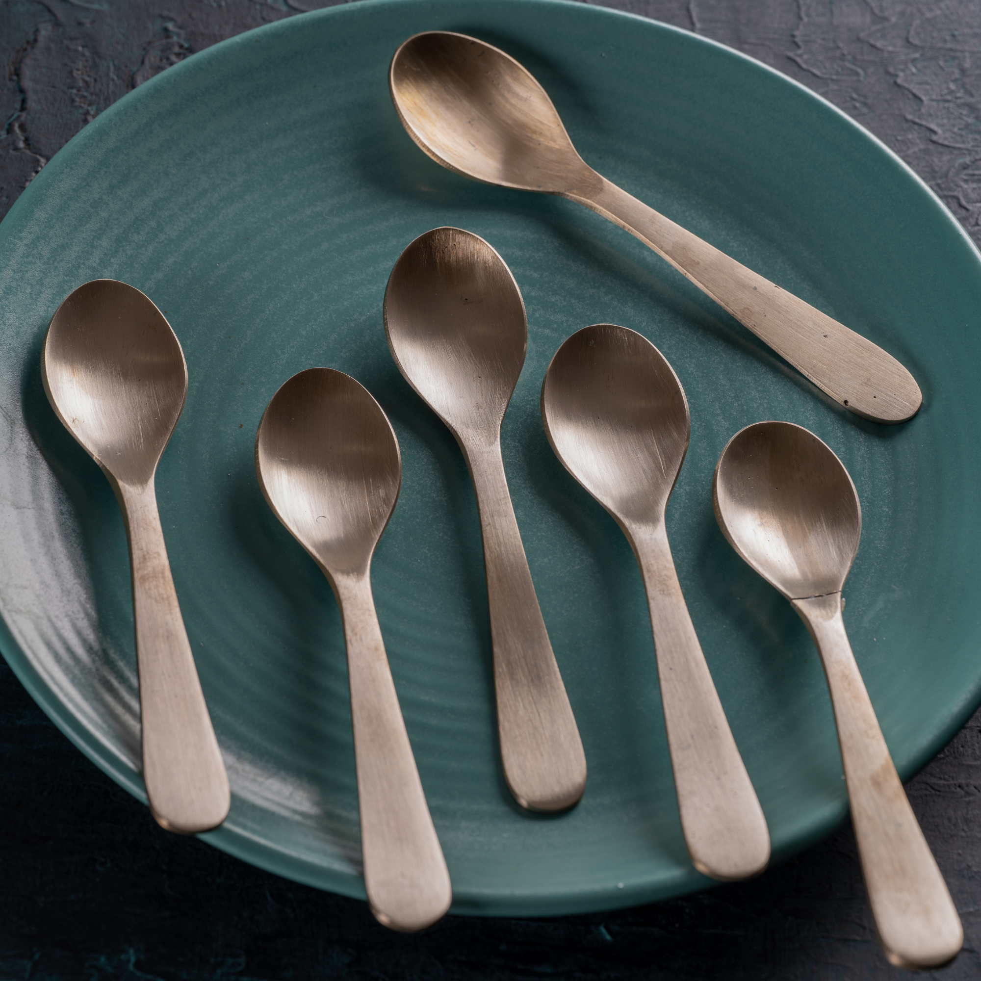 Kansa Dinner Spoons | 6Pcs - Matte