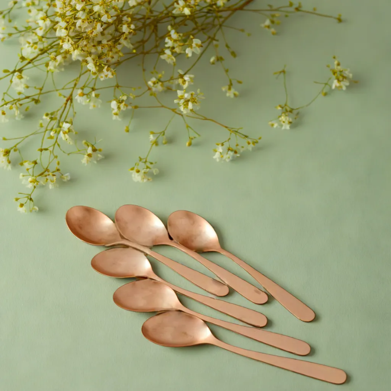 Kansa Dinner Spoons | 6Pcs - Matte