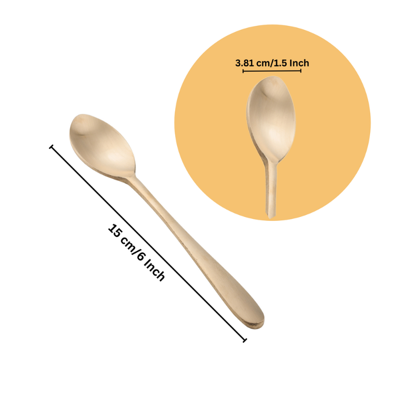 Kansa Dinner Spoons | 6Pcs -Glossy