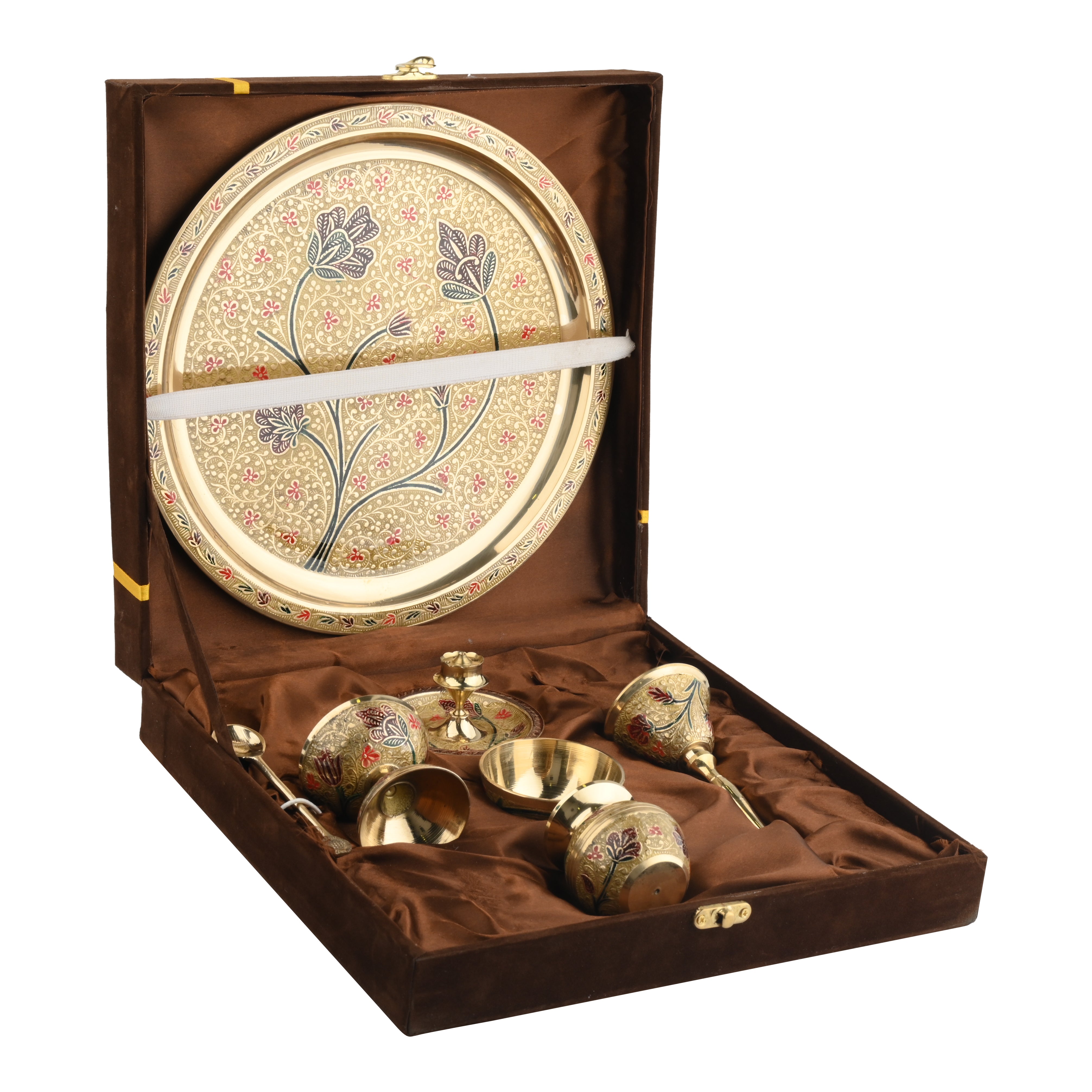 Brass Pooja Thali Set | 7 Pcs