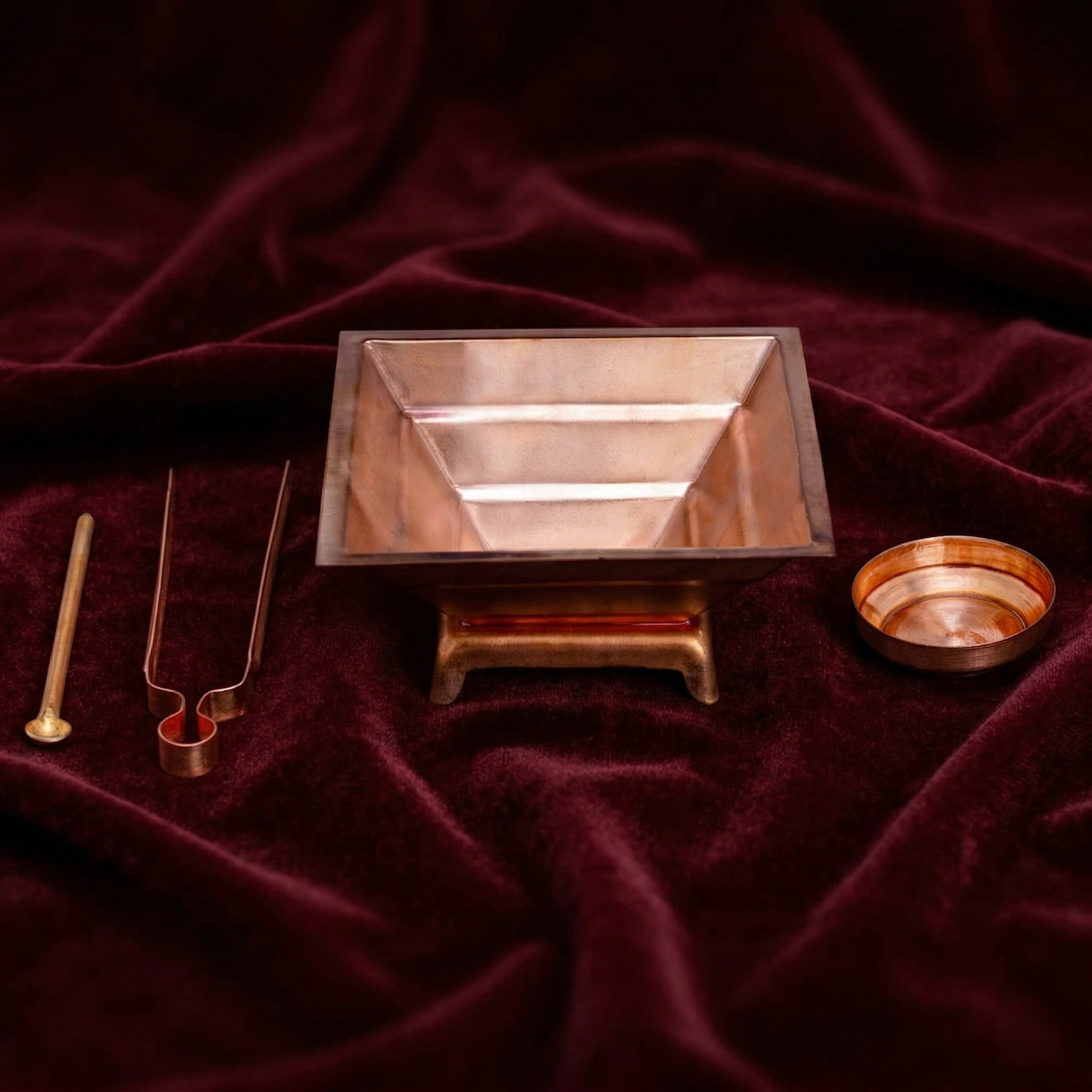 Copper Hawan Kund Agnihotra Kit Set