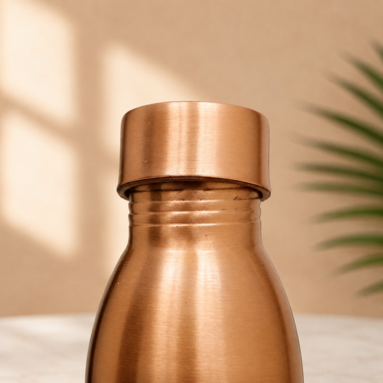 Premium Copper Water Bottle (1L) – Plain