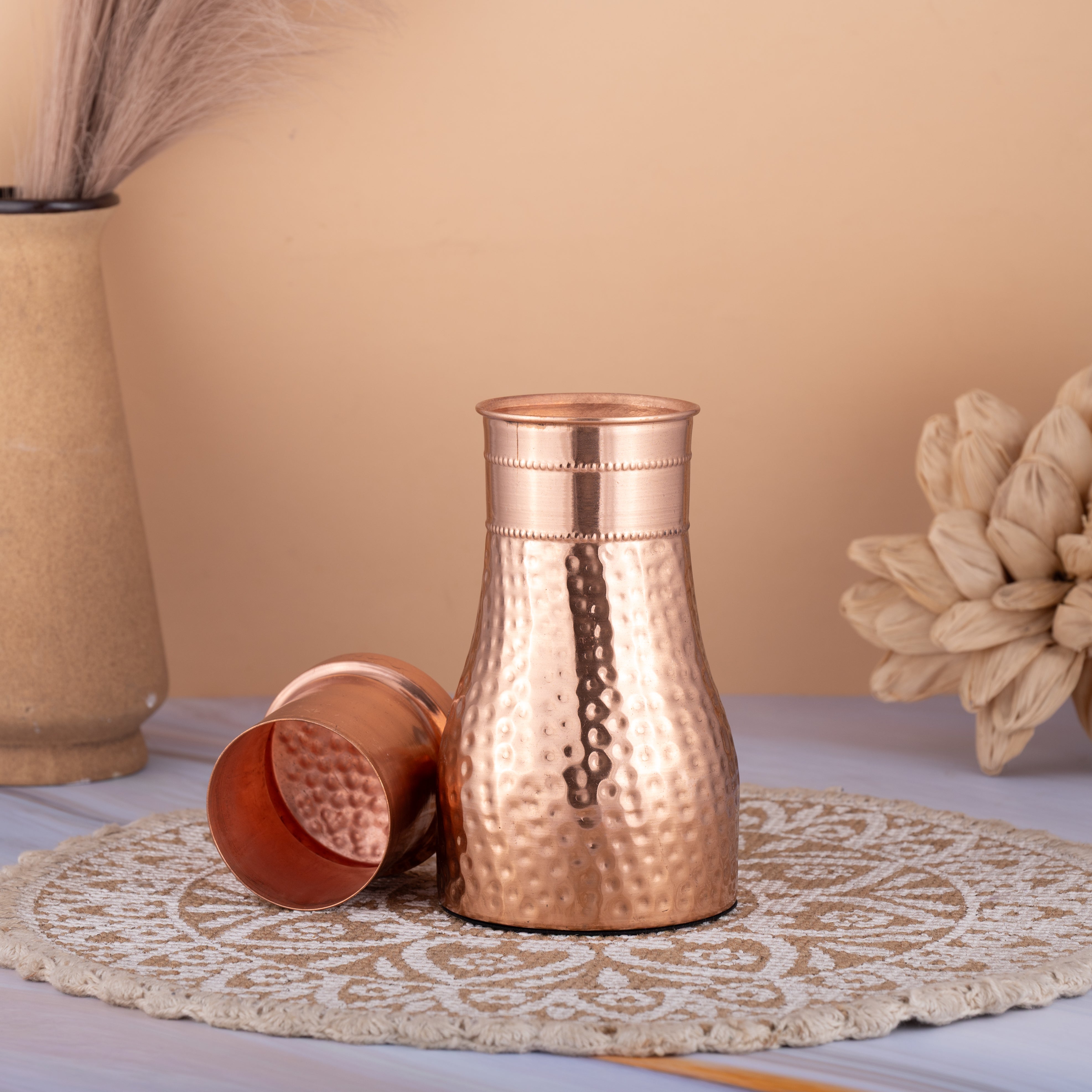 Copper Bedroom Jar - Hammered