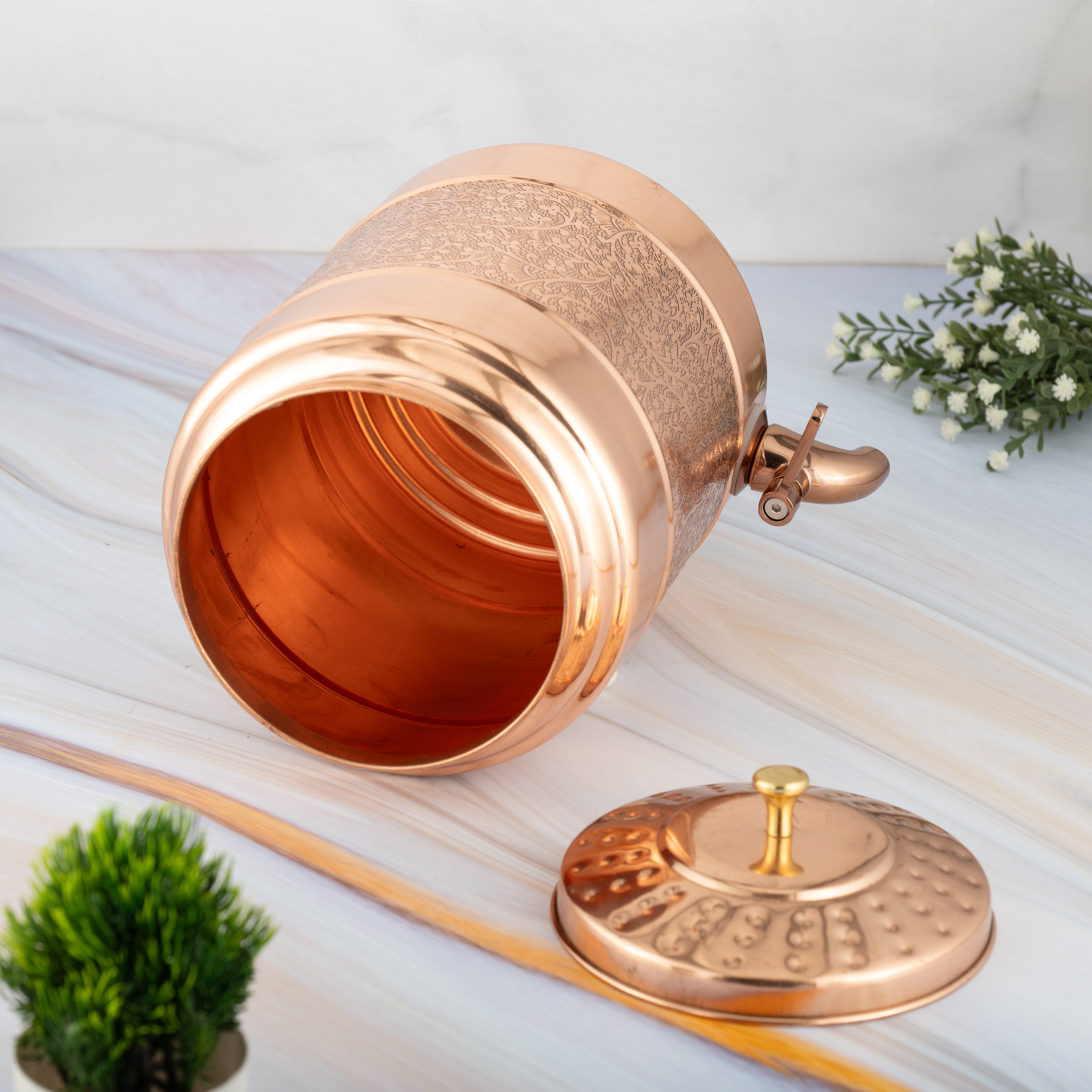Copper Water Dispenser 5L - Eatching - Raj Gharana Metals