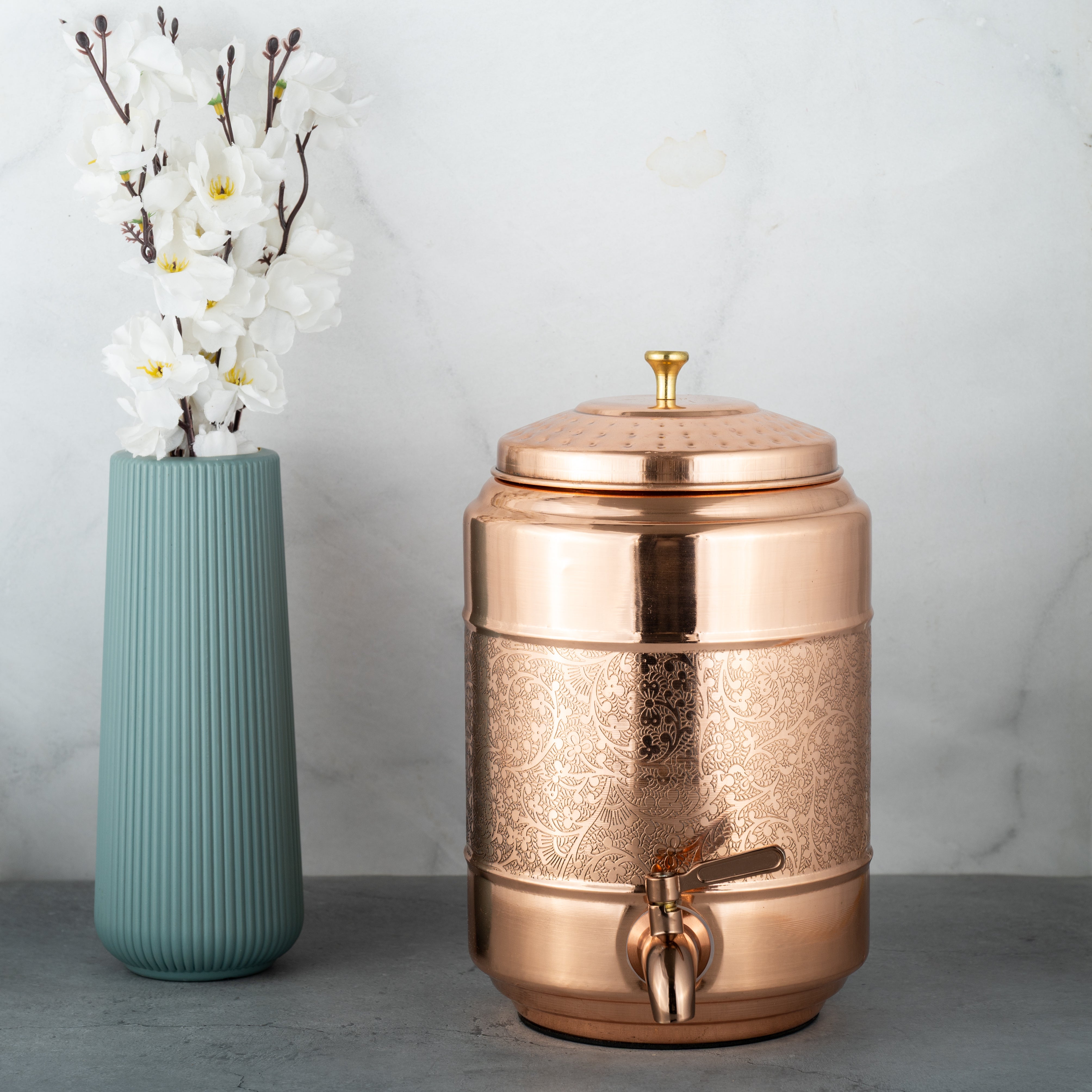 Copper Water Dispenser 5L - Eatching - Raj Gharana Metals