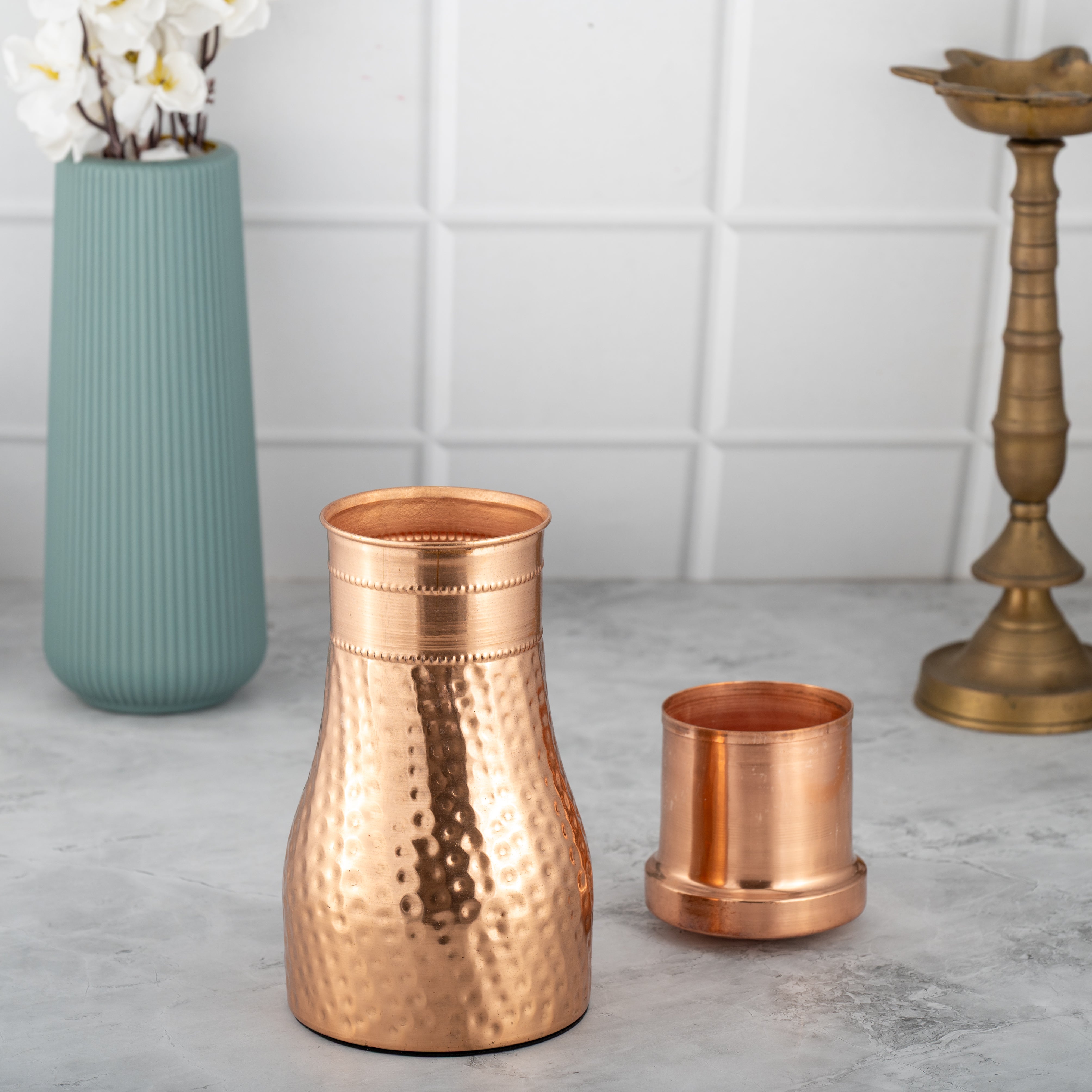 Copper Bedroom Jar - Hammered