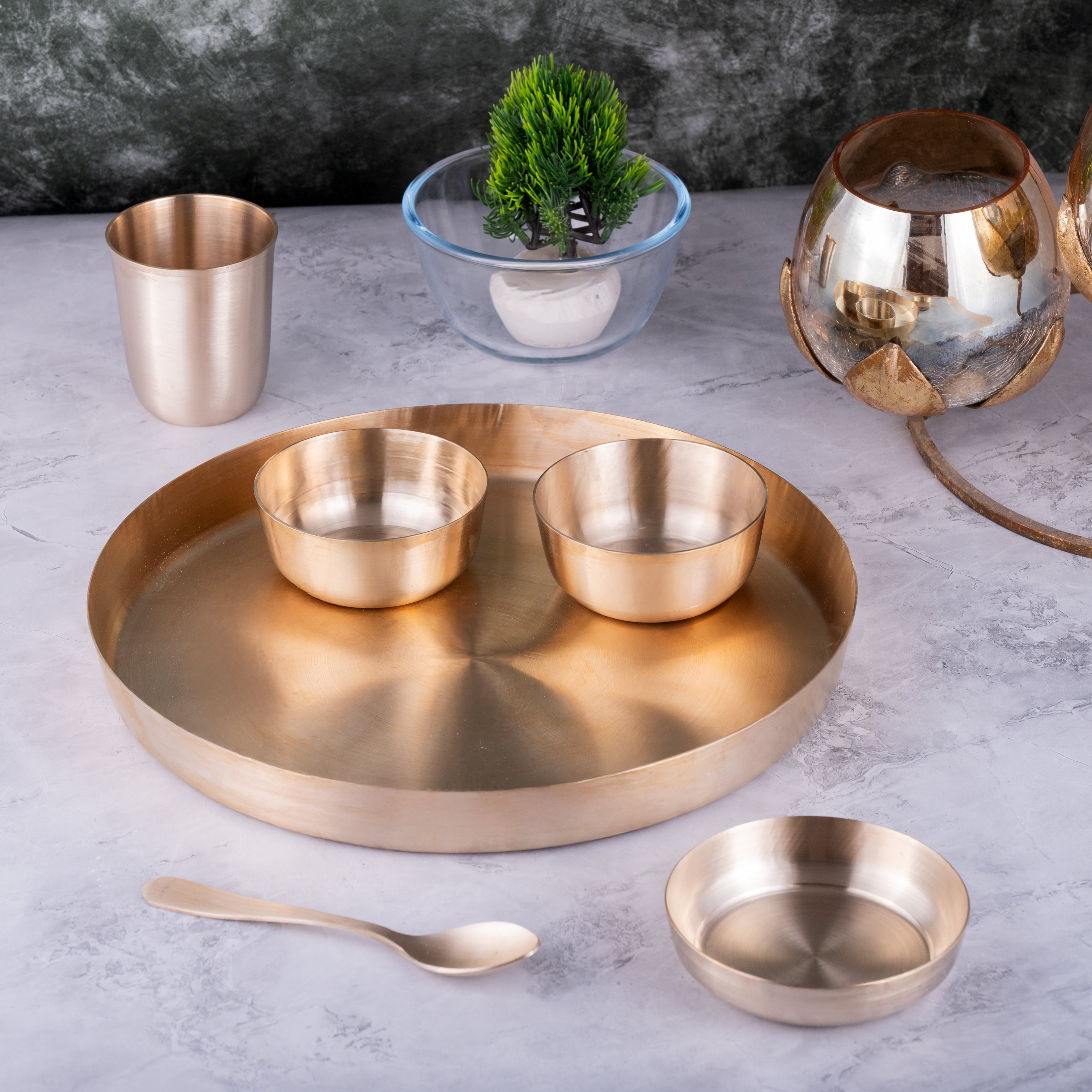 Kansa Dinner Set | Matte Finished | 12 inch