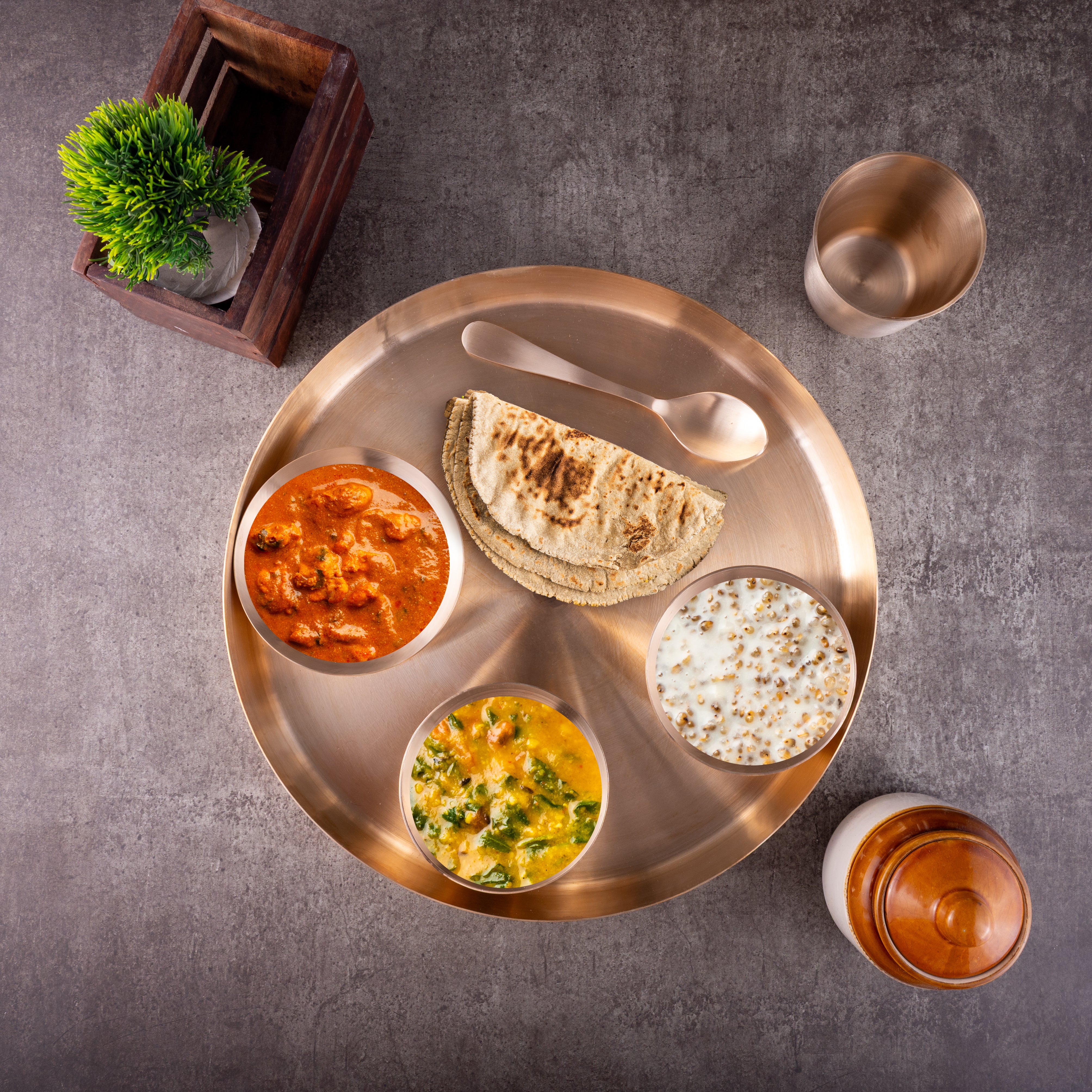 Kansa Dinner Set | Matte Finished | 12 inch