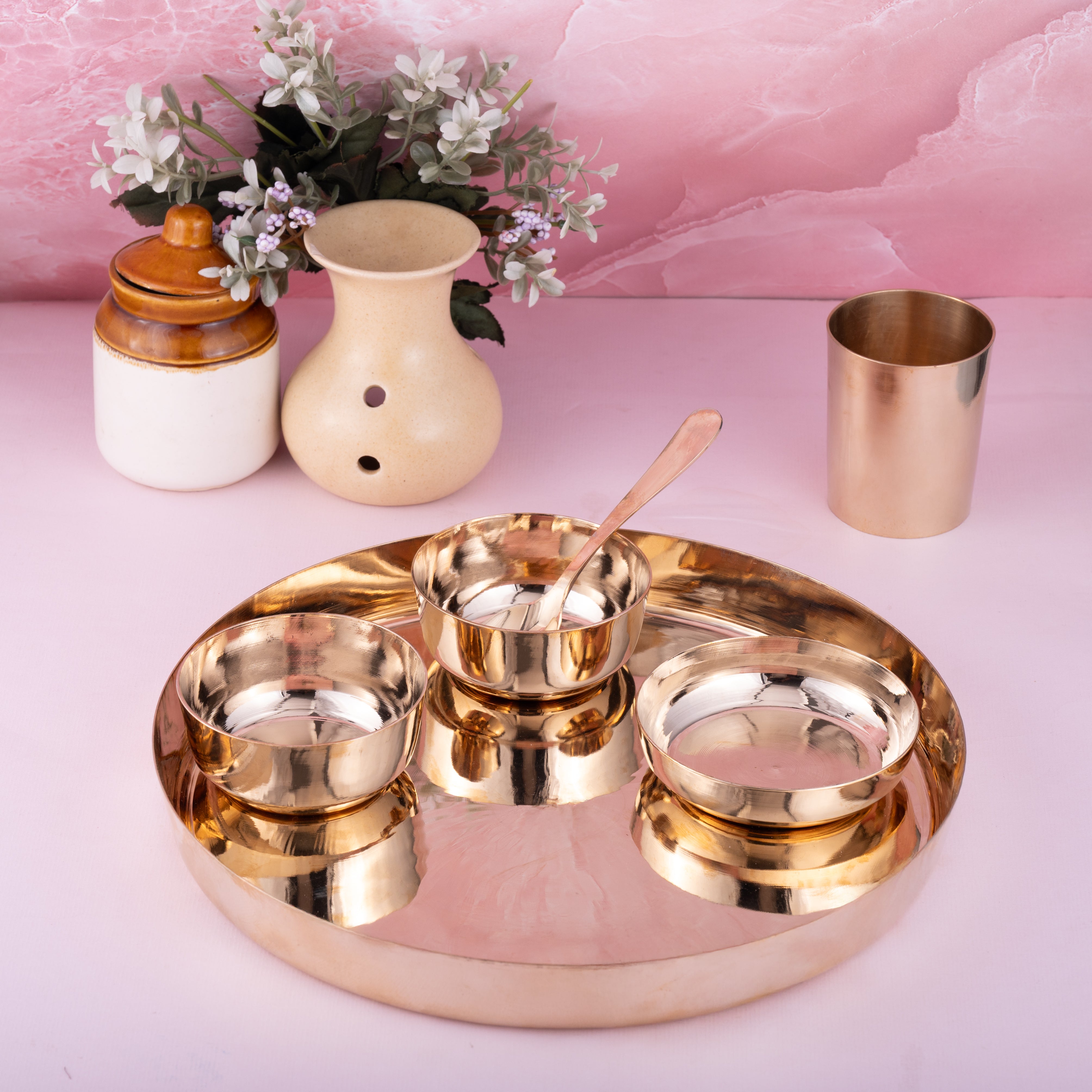 Kansa Dinner Set | Glossy Finished | 12 Inch