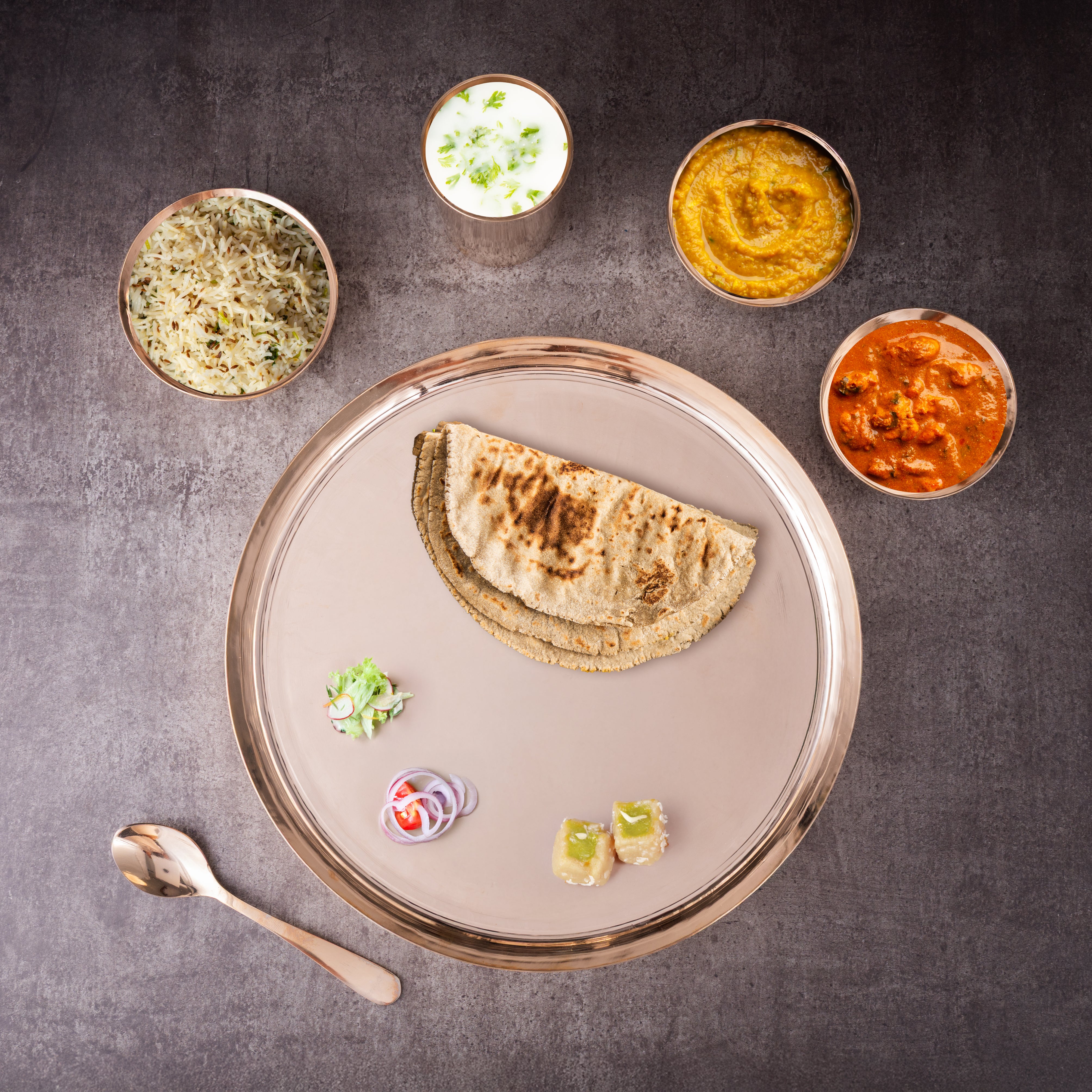 Kansa Dinner Set | Glossy Finished | 12 Inch