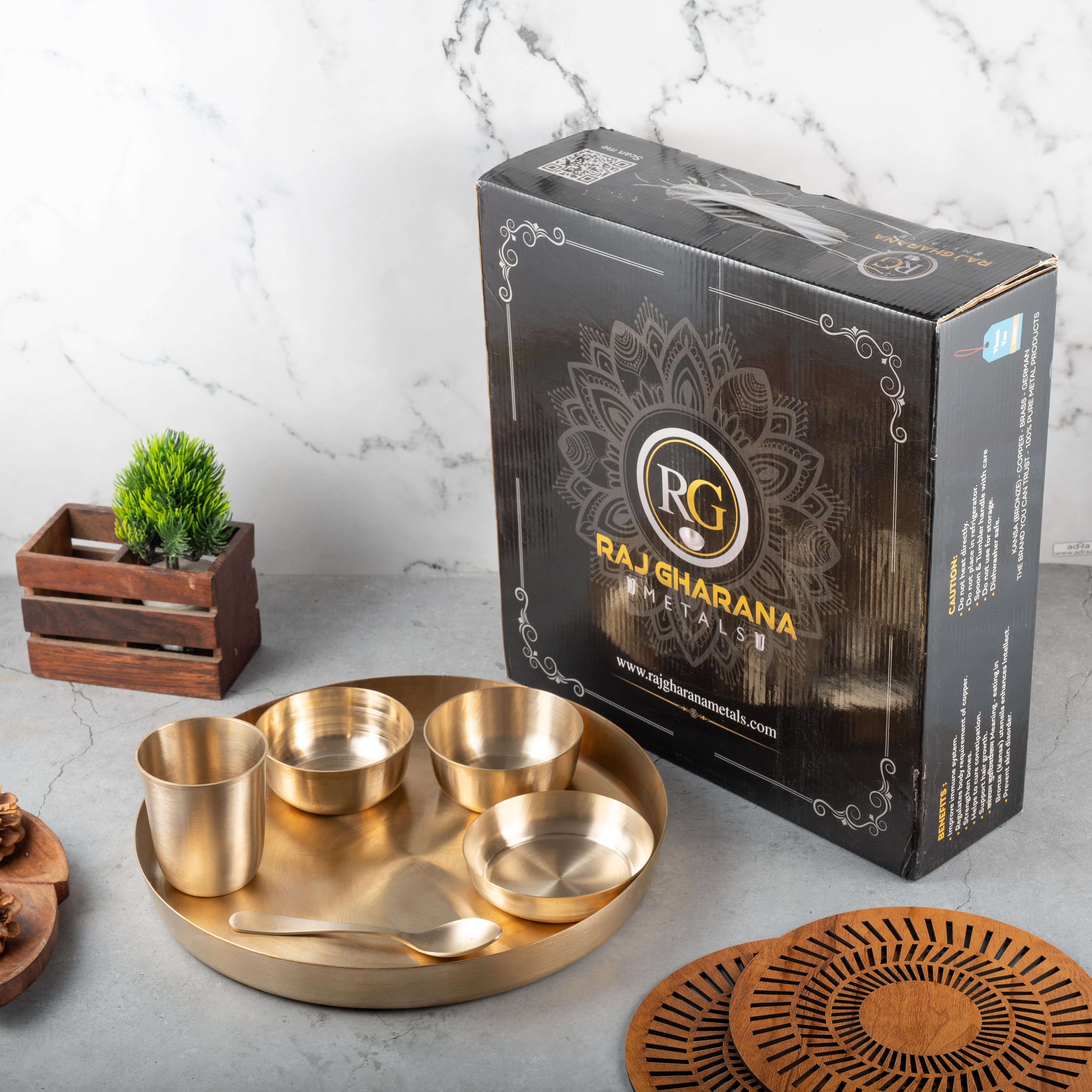 Kansa Dinner Set | Matte Finished | 12 inch