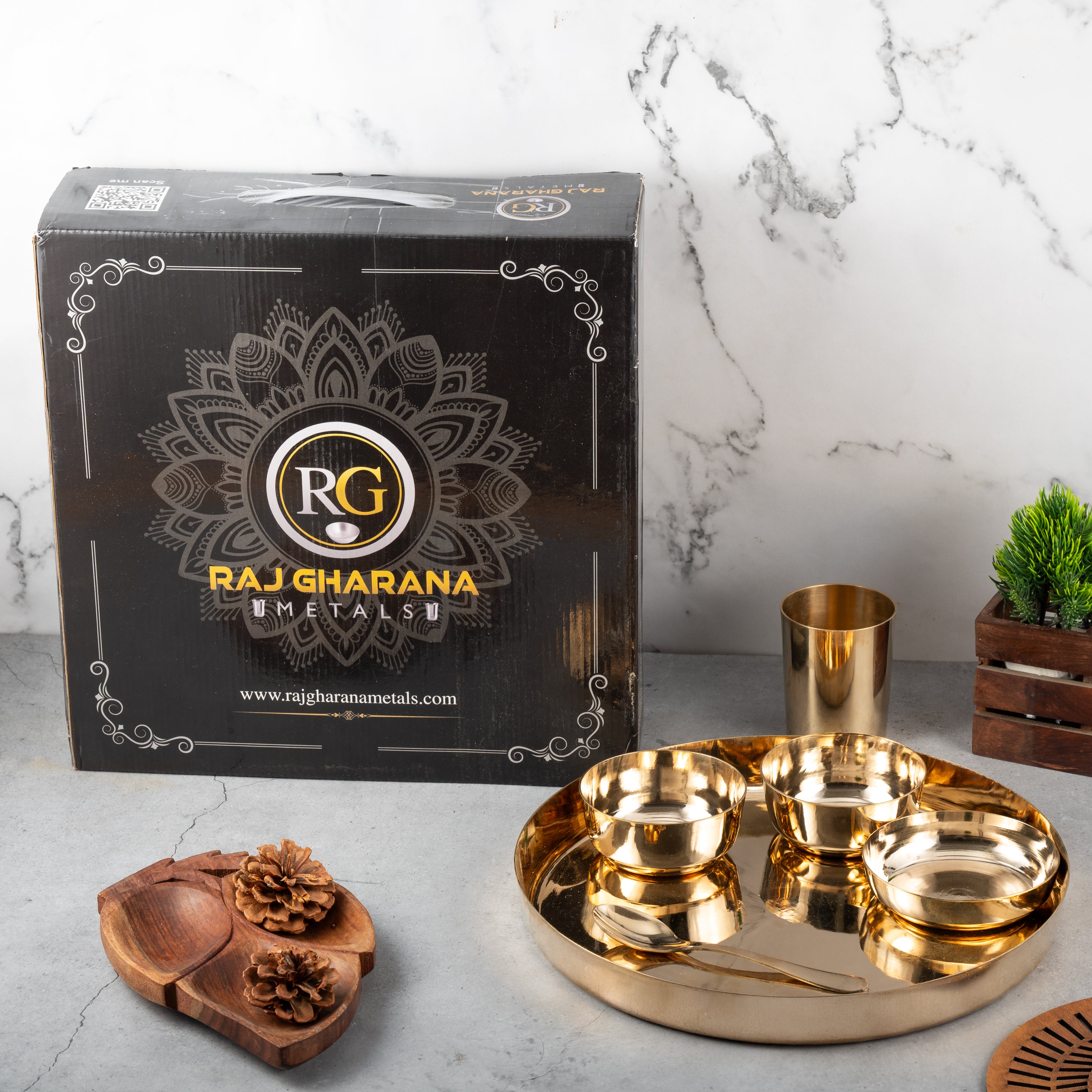 Kansa Dinner Set | Glossy Finished | 12 Inch