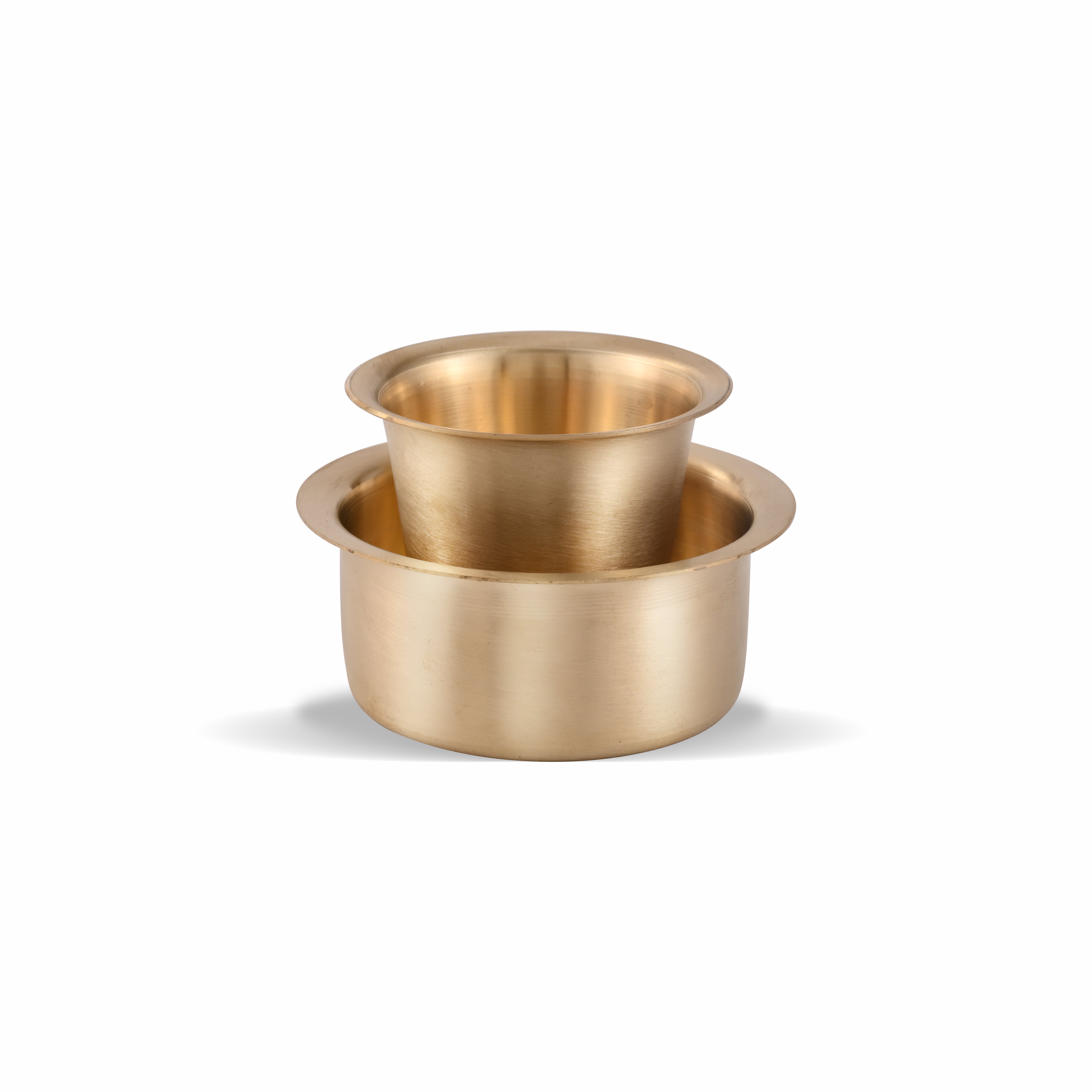 Brass Coffee Dabara Set - Matte Finished