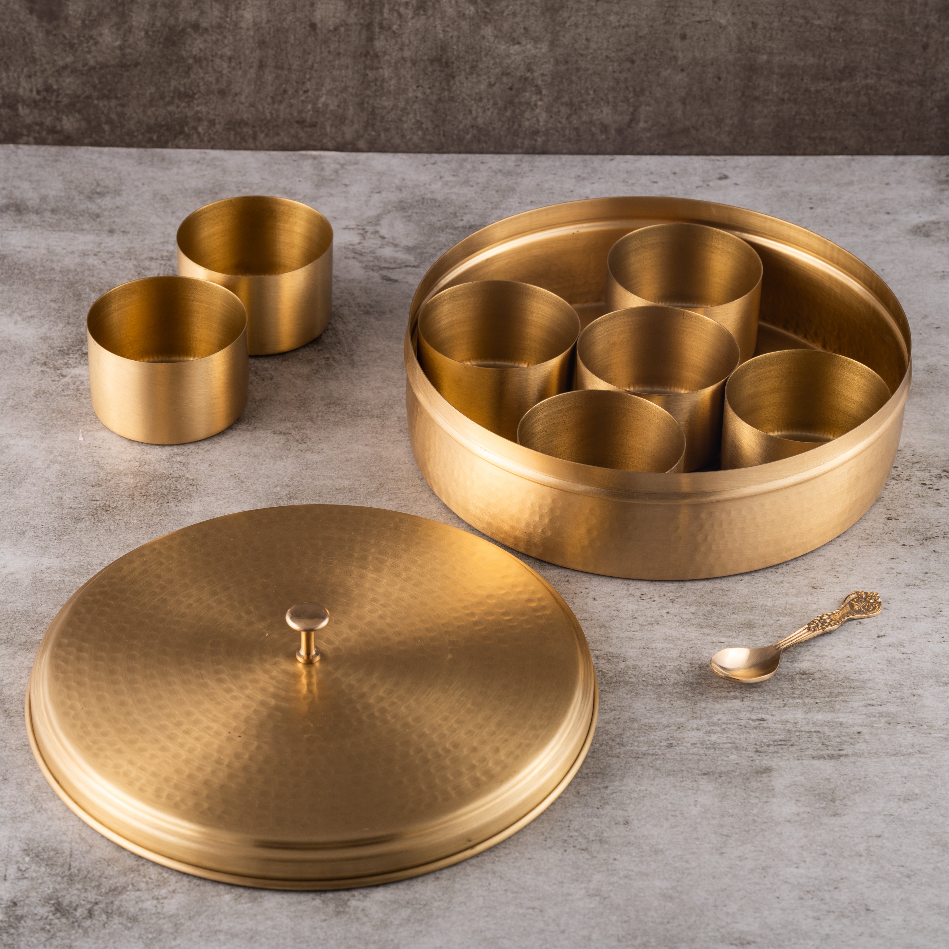 Brass Spice Box Set