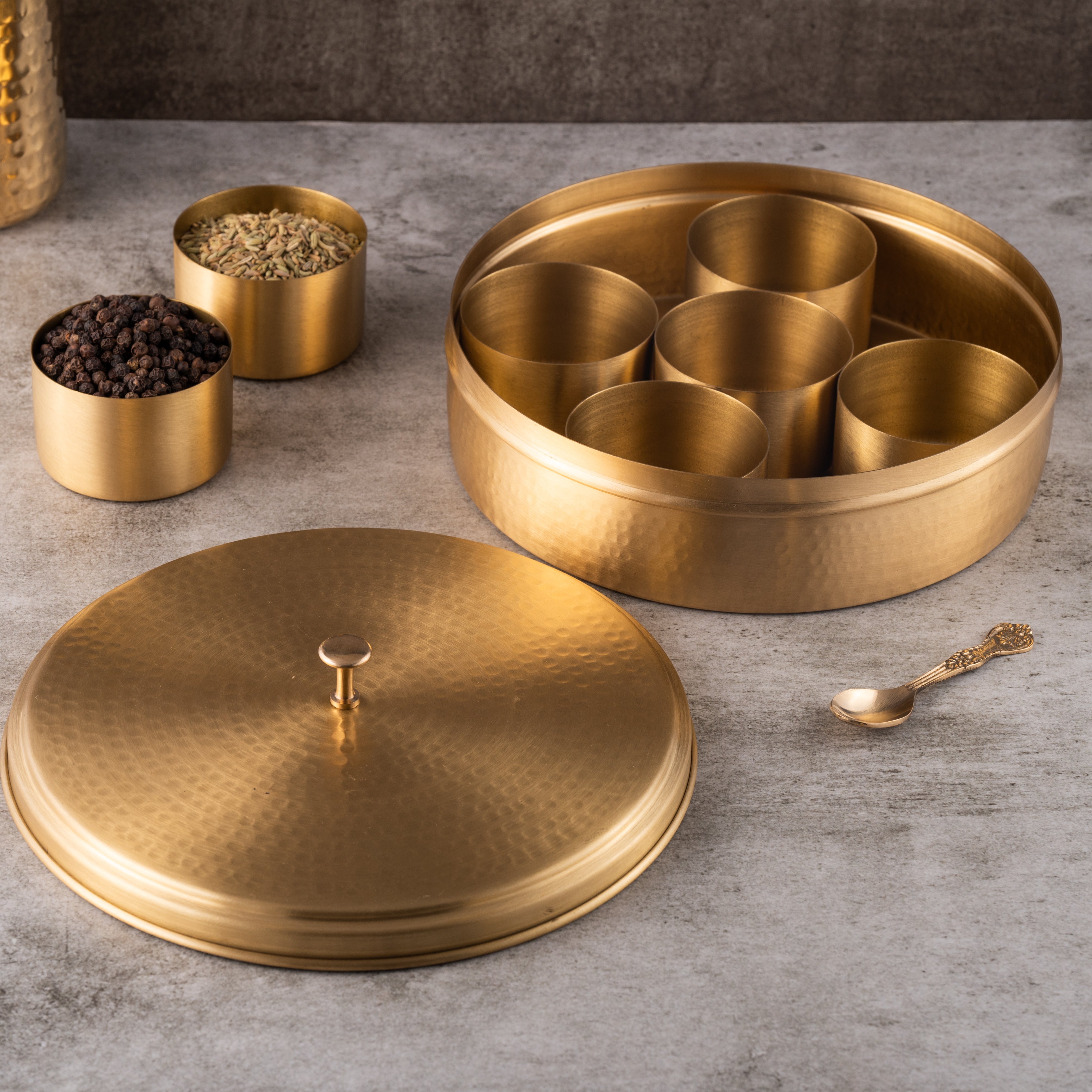 Brass Spice Box Set