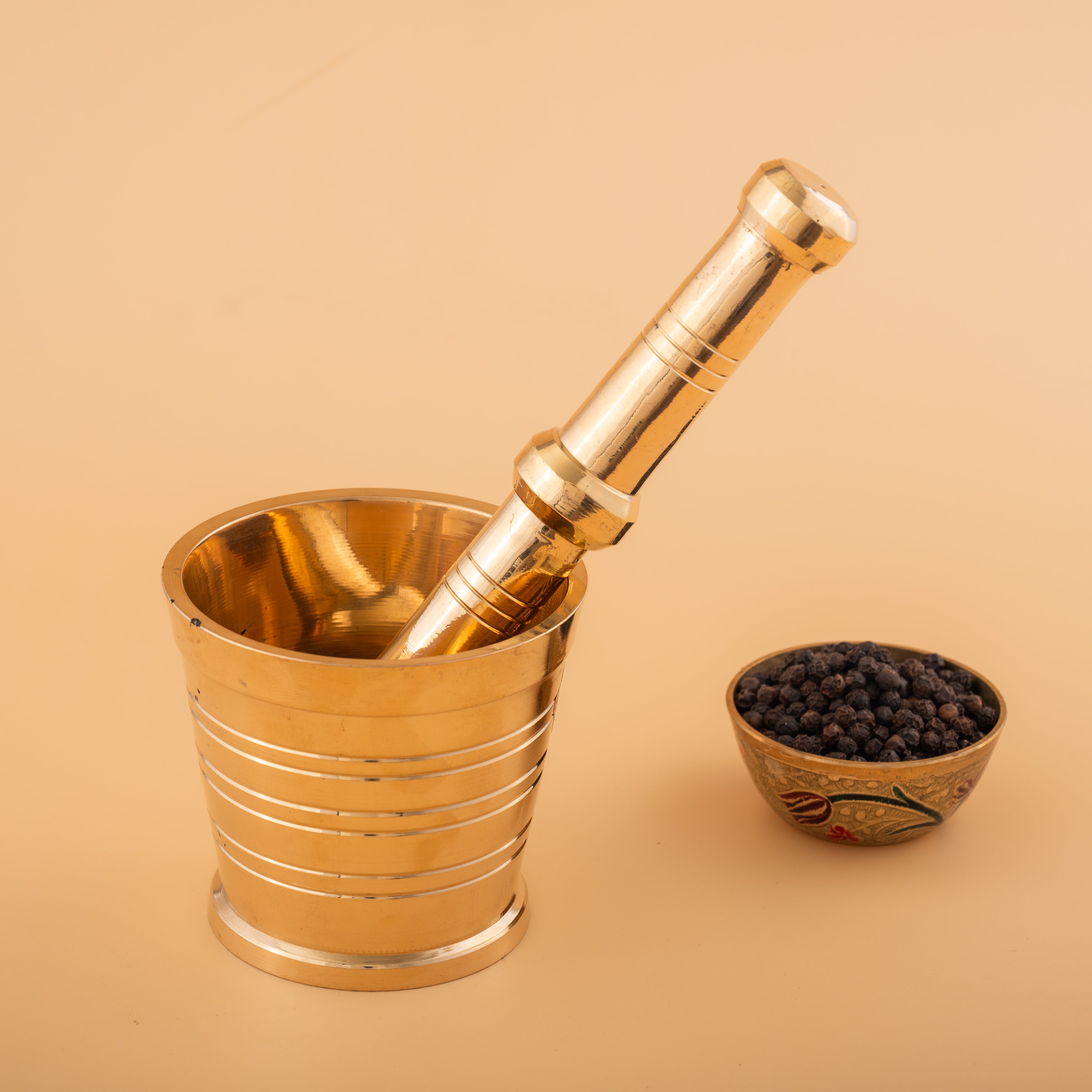 Brass Mortar and Pestle (Hamam Dasta)