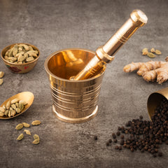Brass Mortar and Pestle (Hamam Dasta)