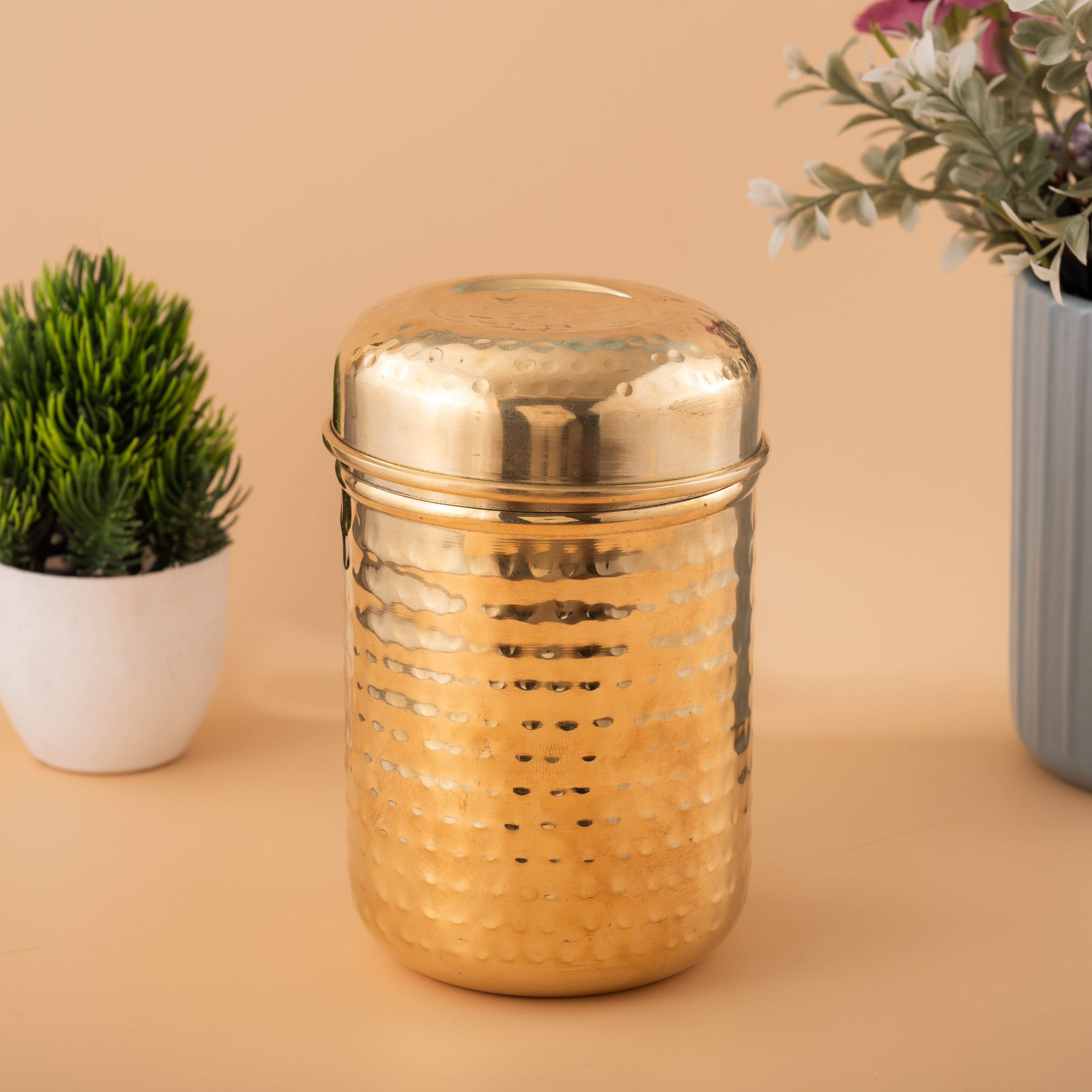 Brass Canister Set of 3 - Hammered