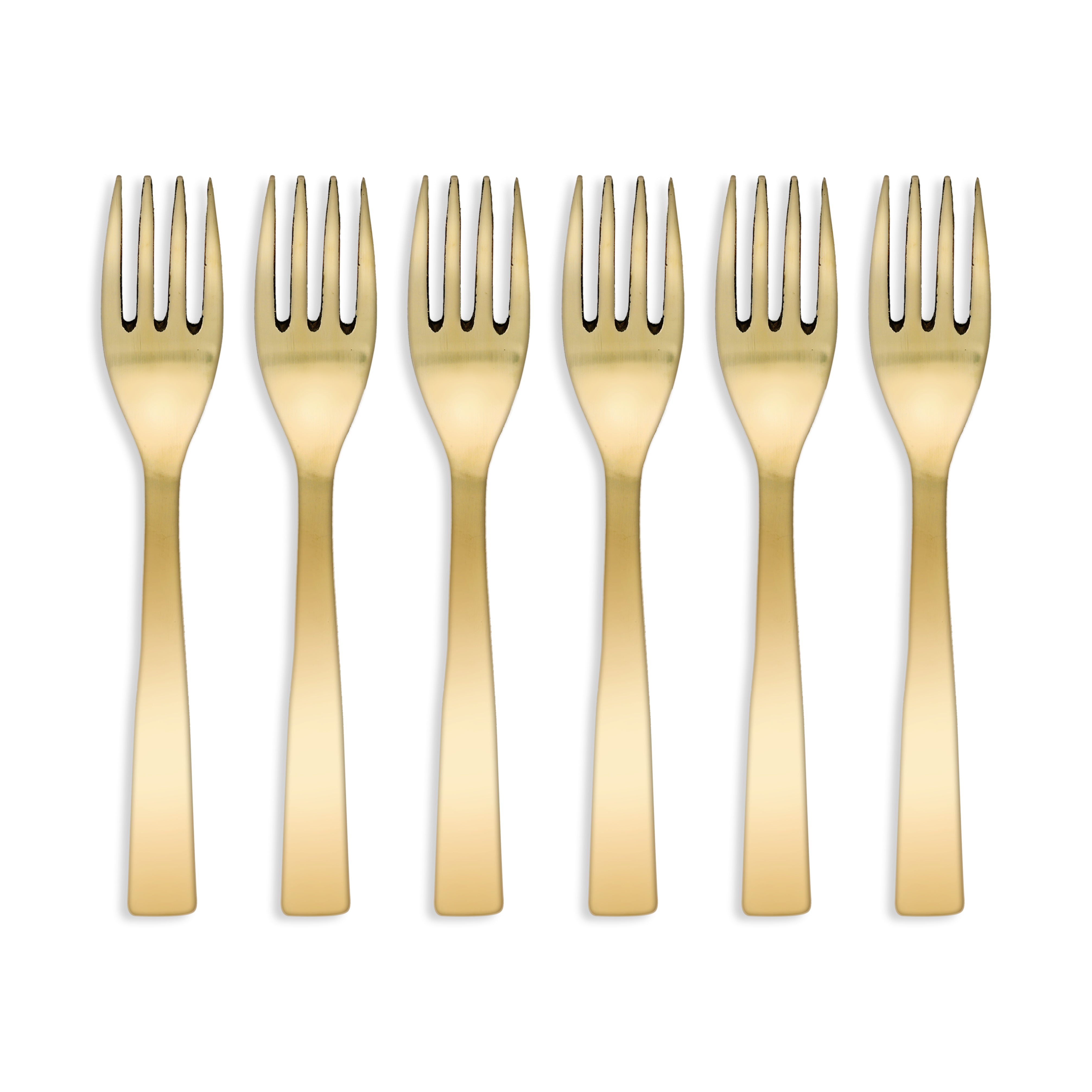 Brozne (Kansa) Dinner Dessert Fork (Pack of 6) Matte Finished