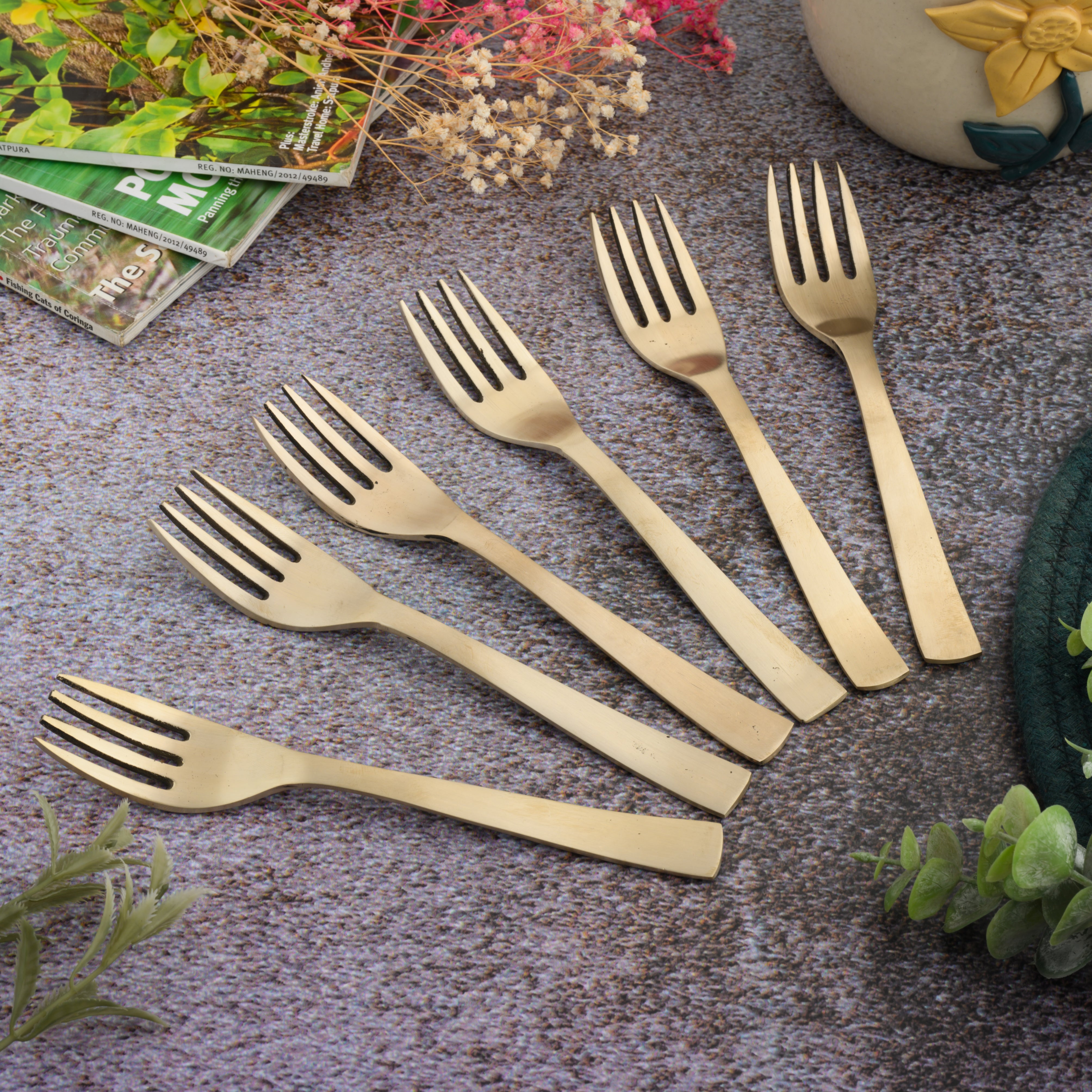 Brozne (Kansa) Dinner Dessert Fork (Pack of 6)