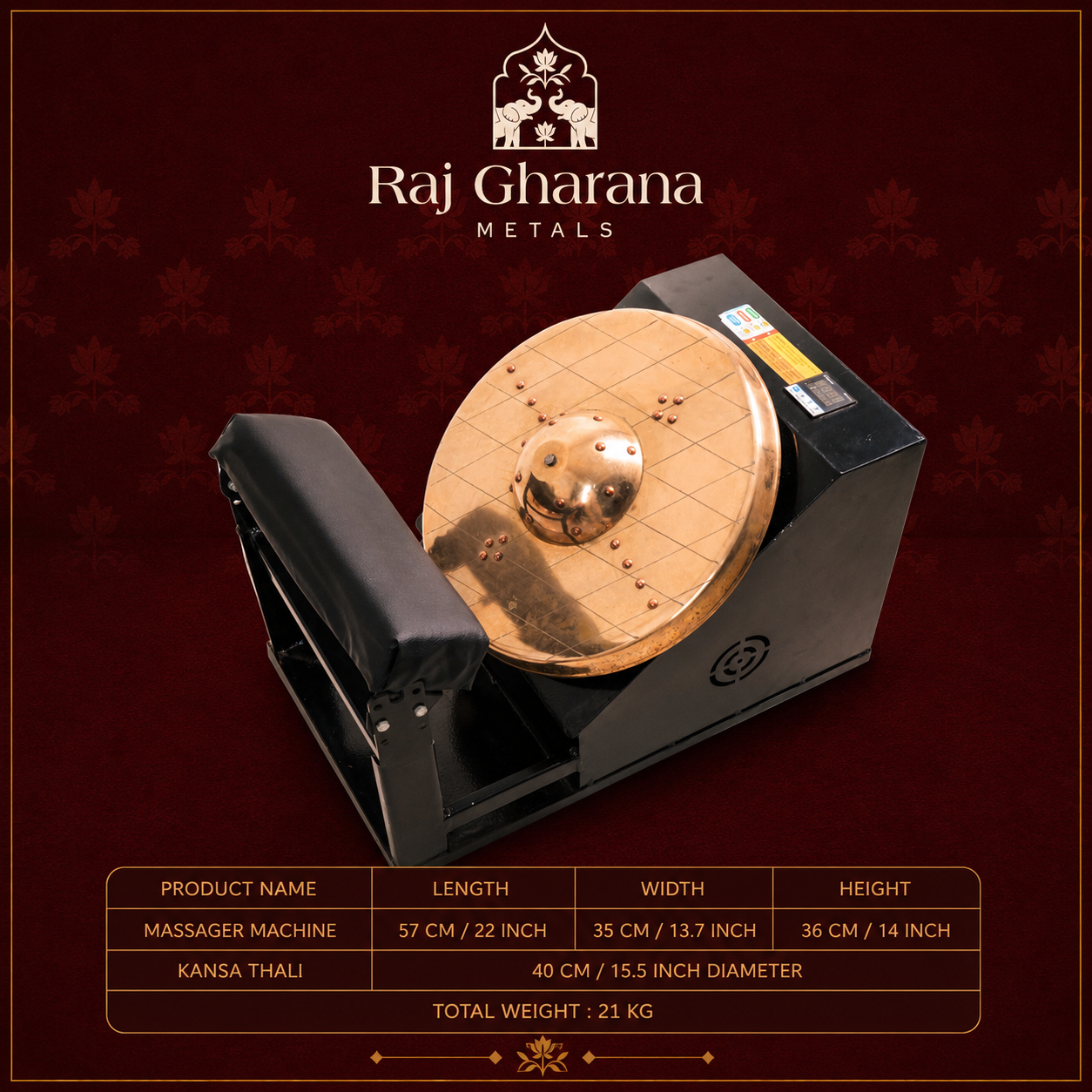 Kansa (Bronze) Thali Foot Massager