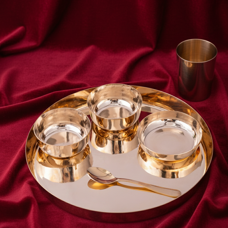Kansa Dinner Set Glossy Finished | 12 Inch