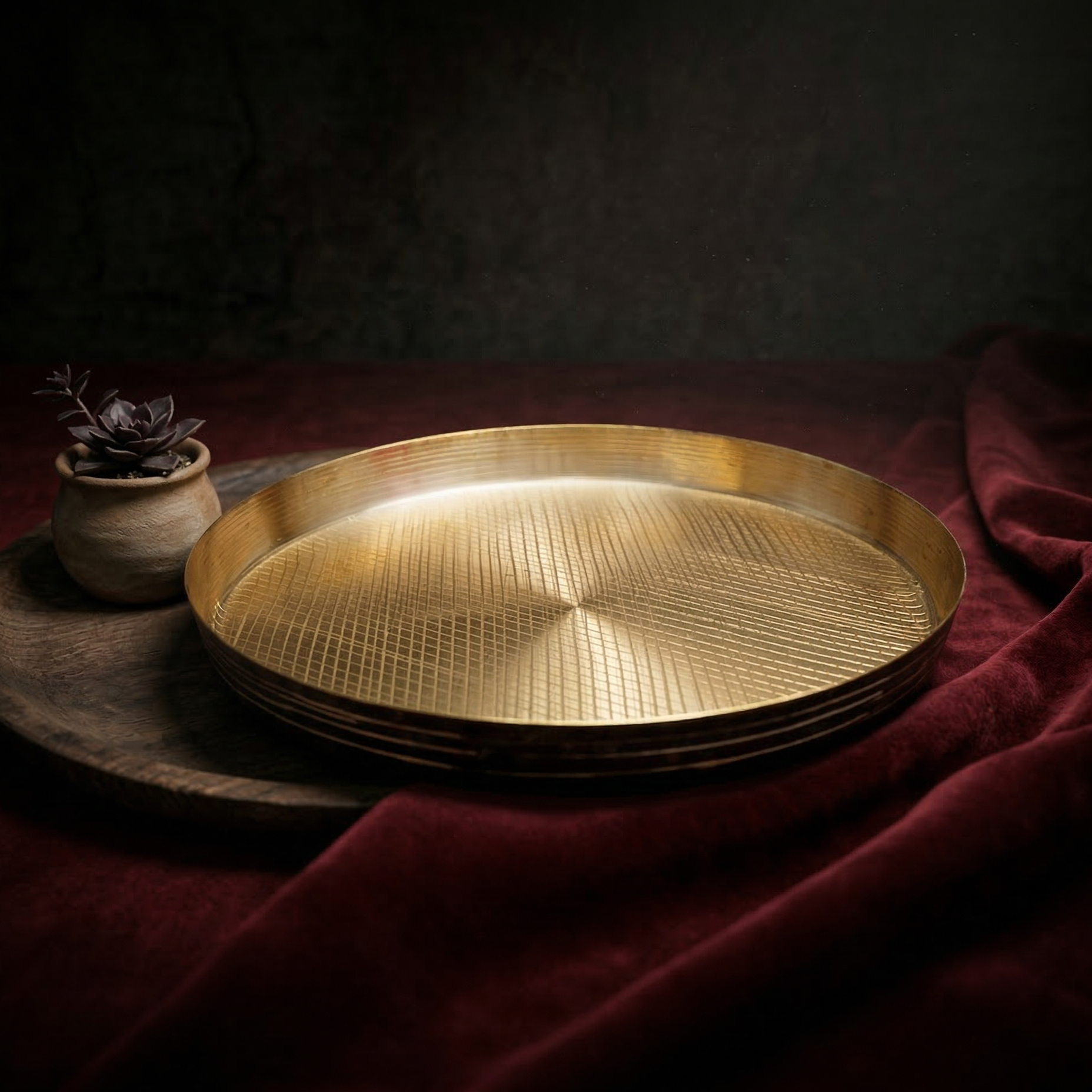 Kansa Bronze Thali 12 Inchs