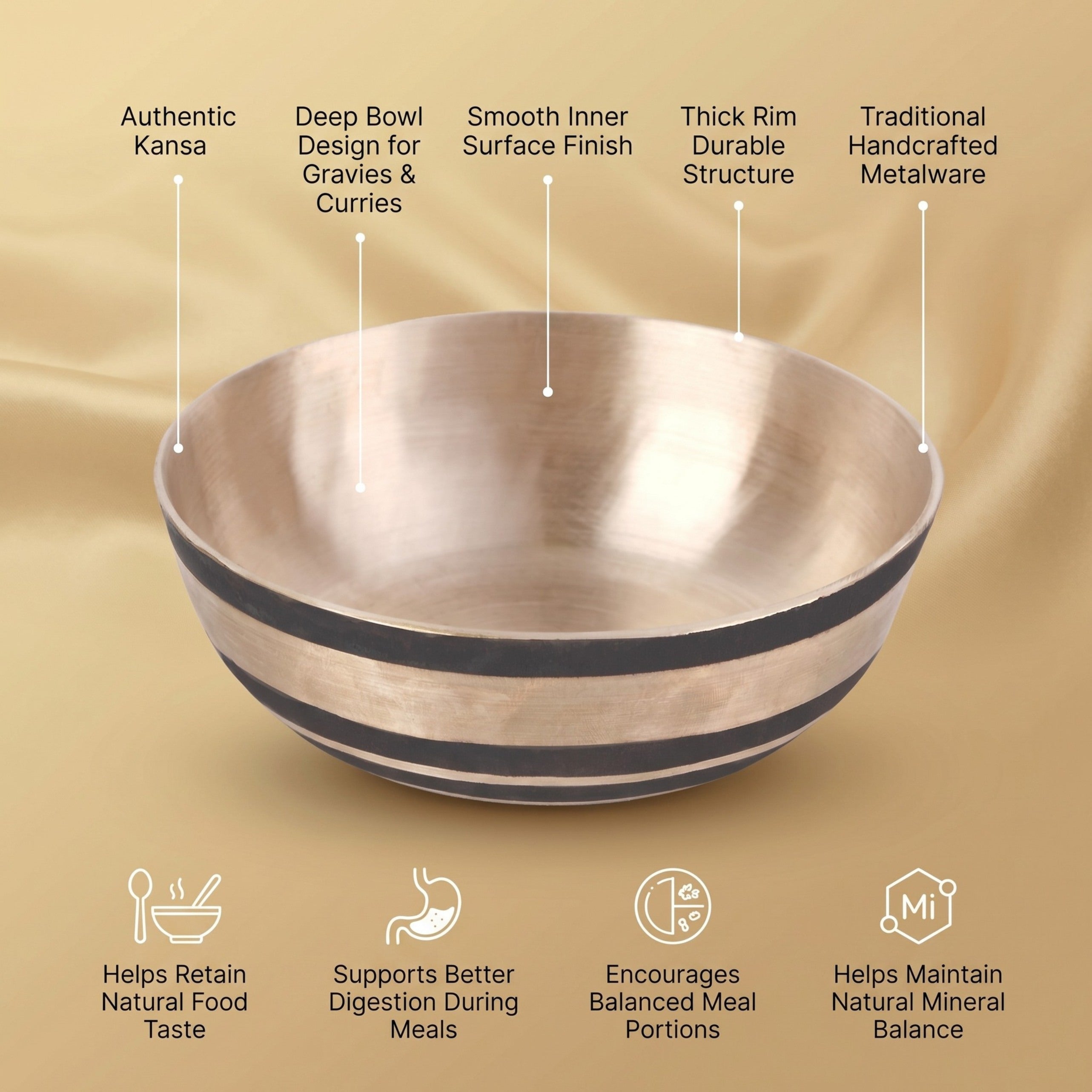 Kansa Serve Bowl/ Katori
