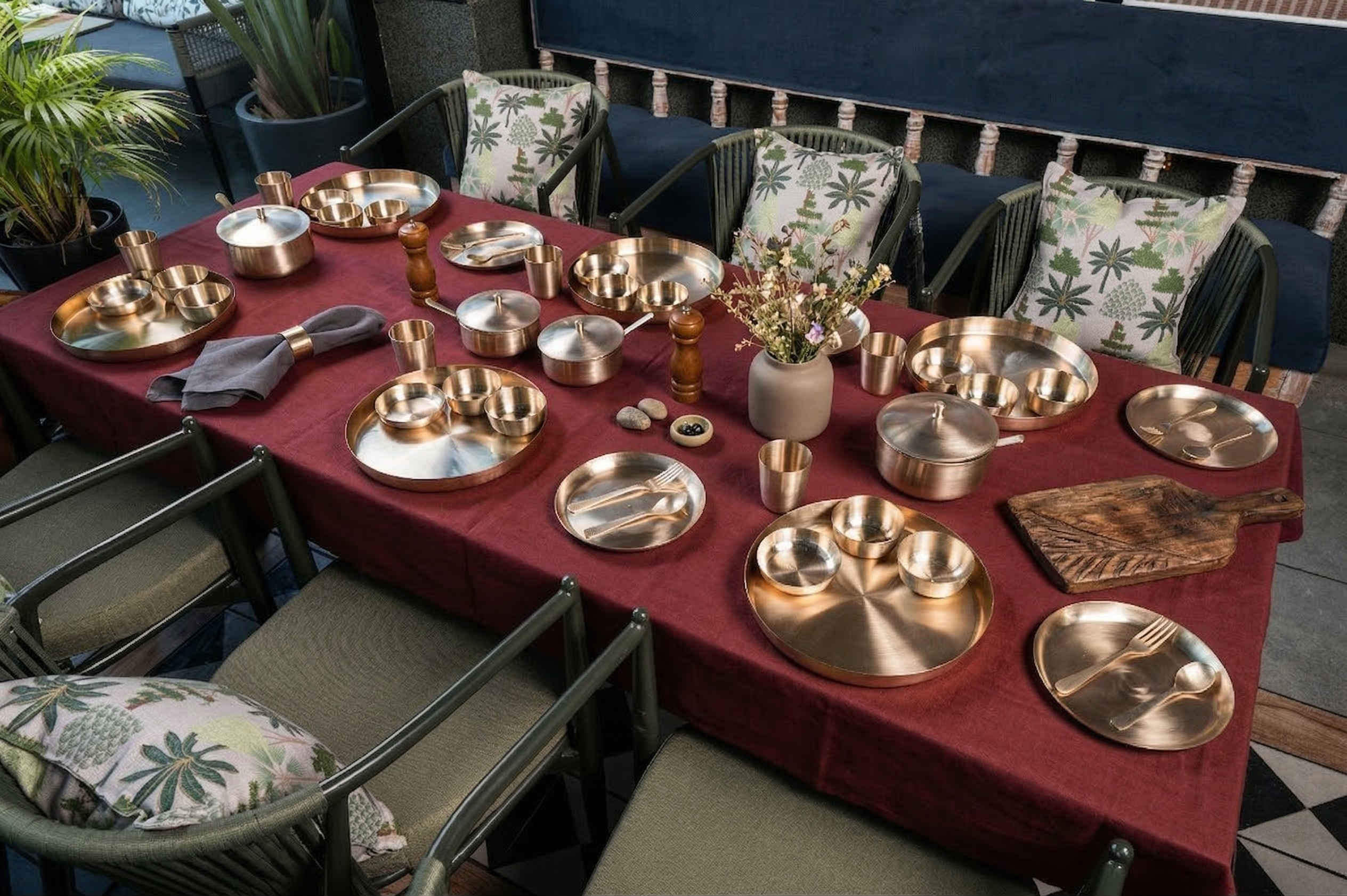 Kansa Maharaja Dinner Set - 60 Pcs
