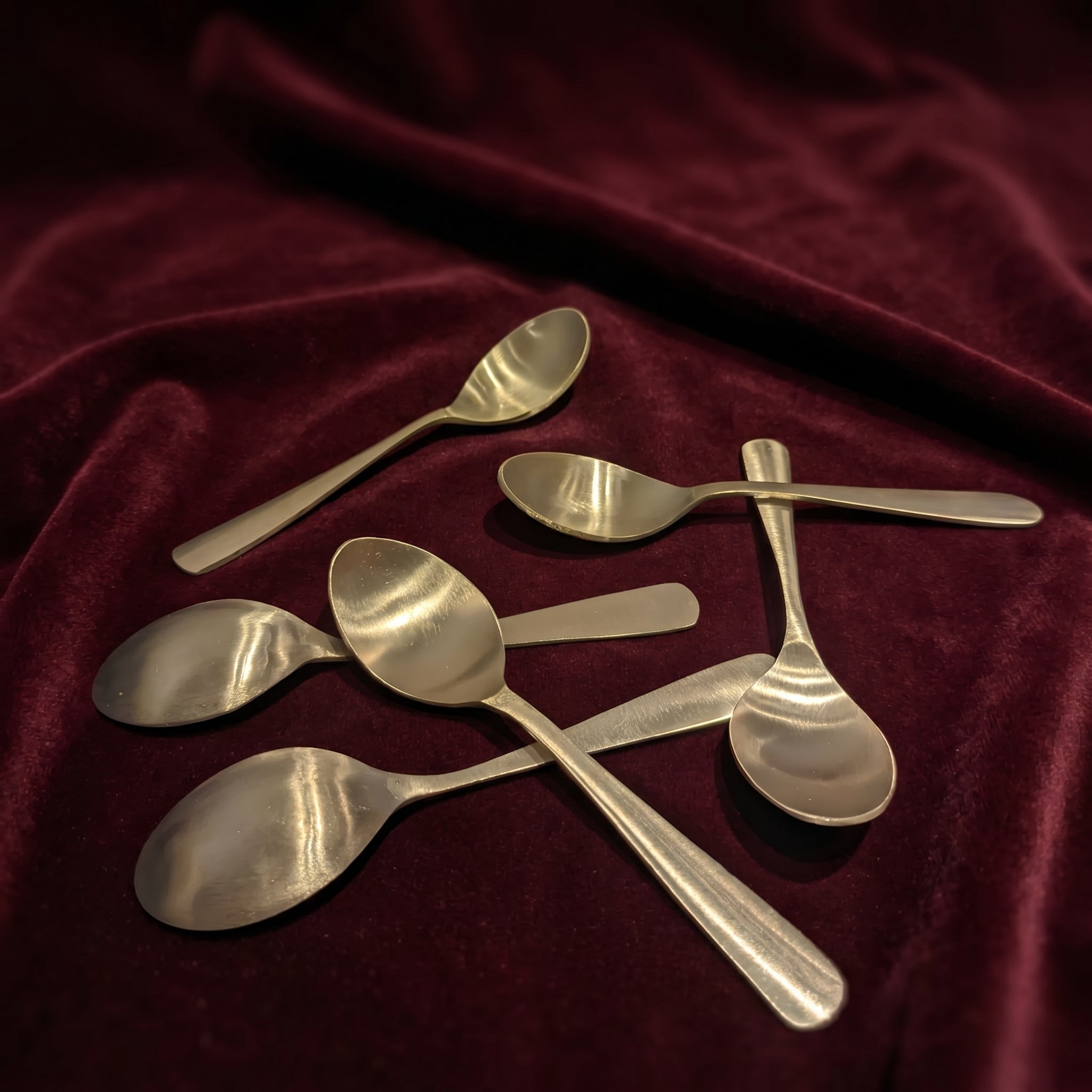 Kansa Dinner Spoons | 6Pcs - Matte