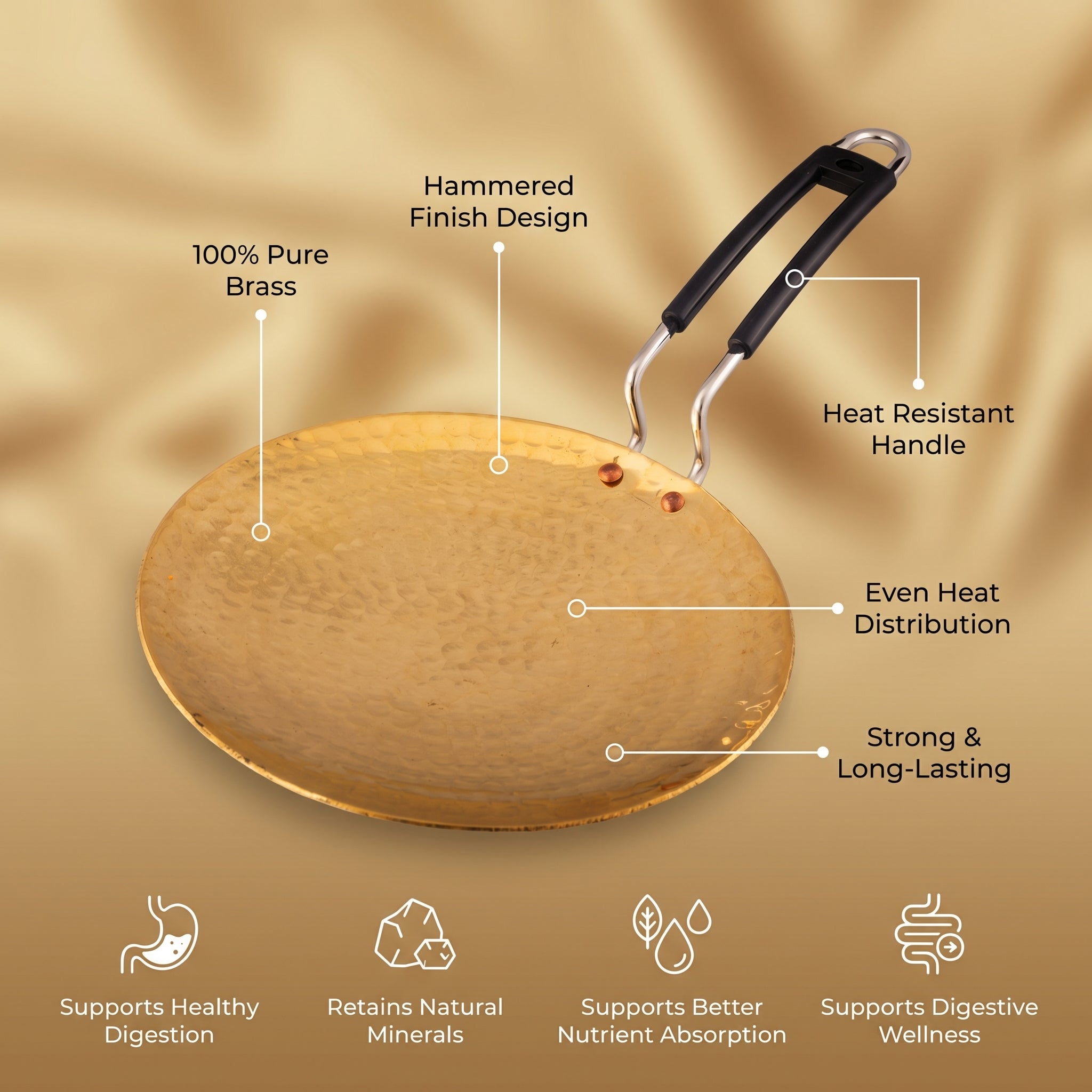 Brass Roti Tawa - Hammered