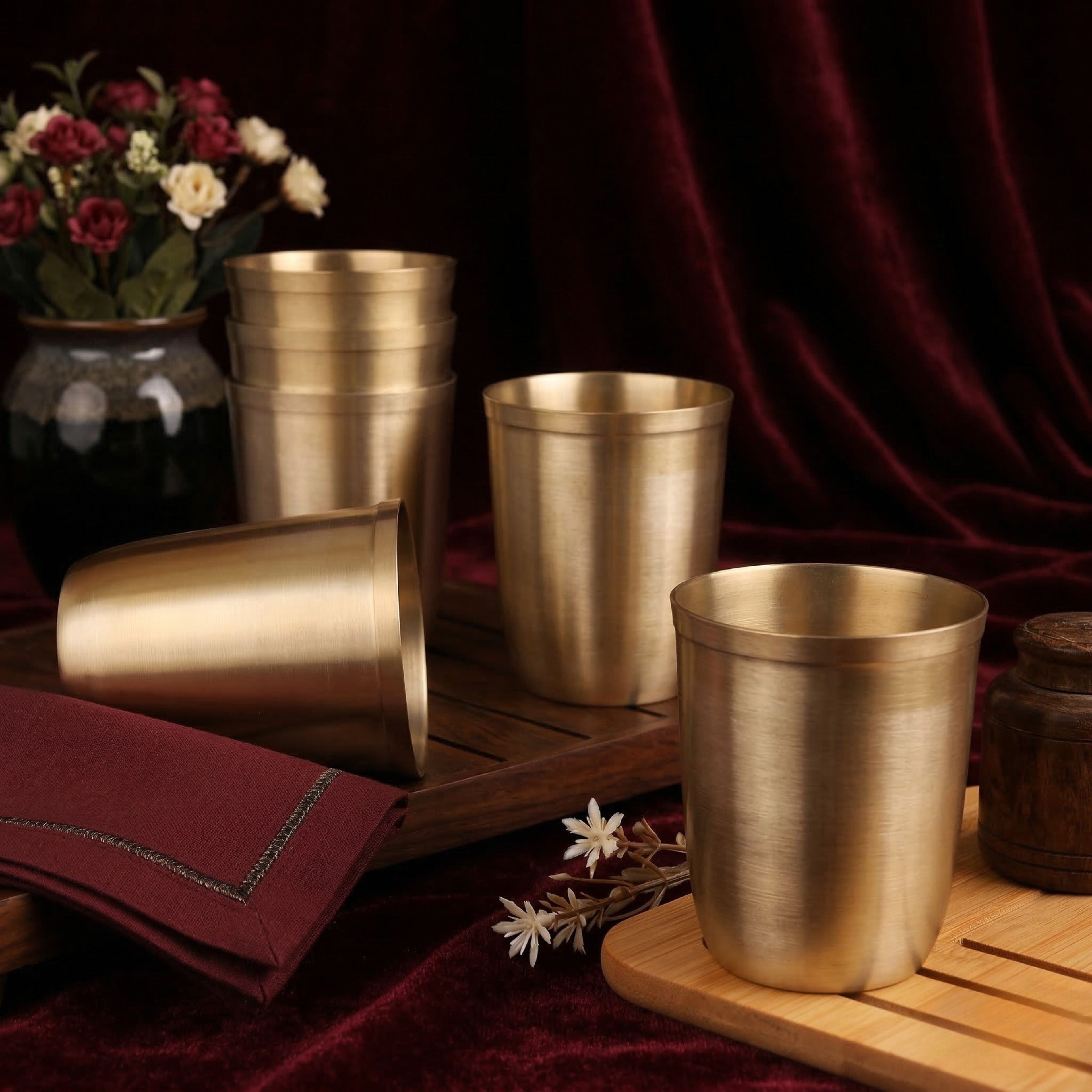 Kansa Glass - Deluxe Design | 6Pcs