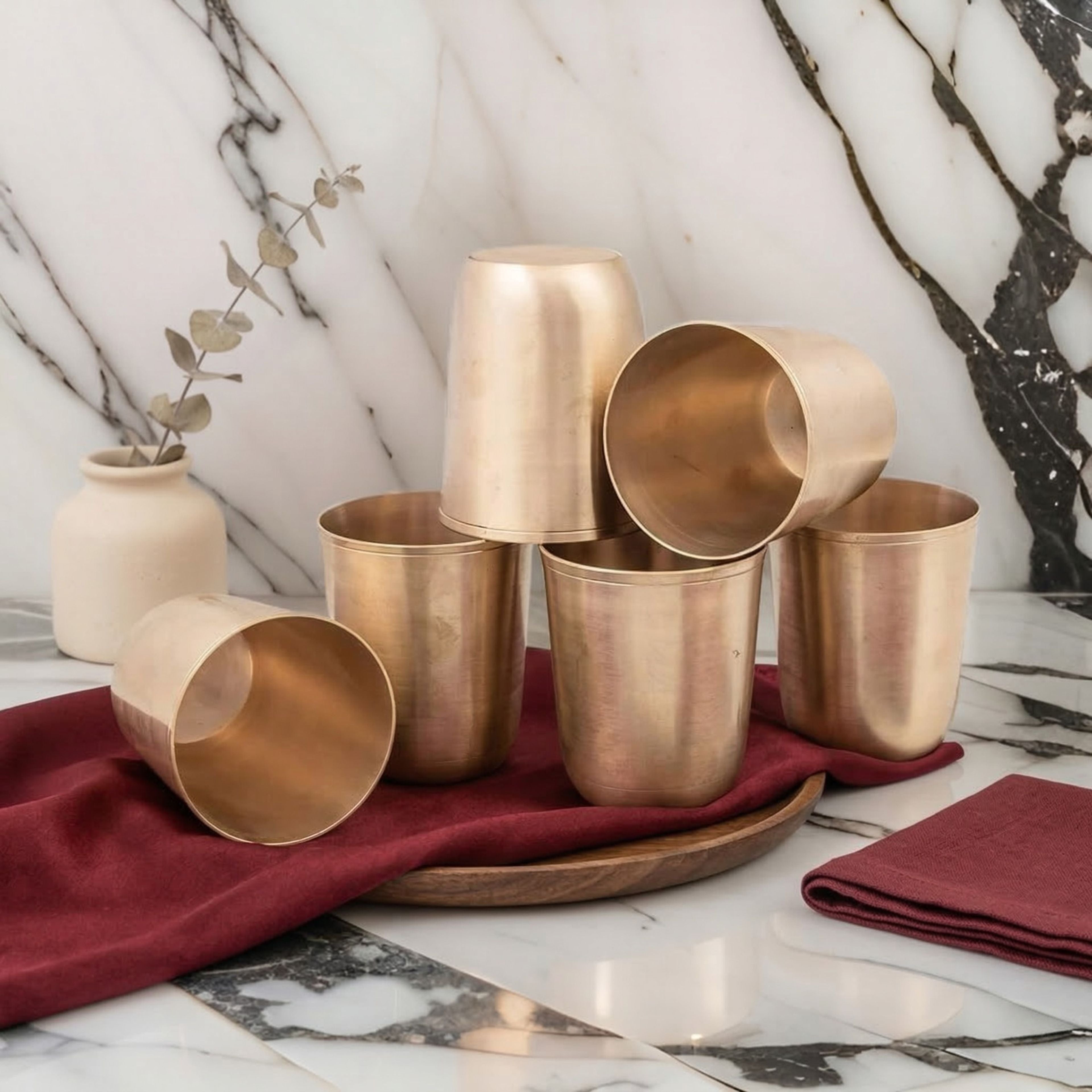 Kansa Glass - Deluxe Design | 6Pcs