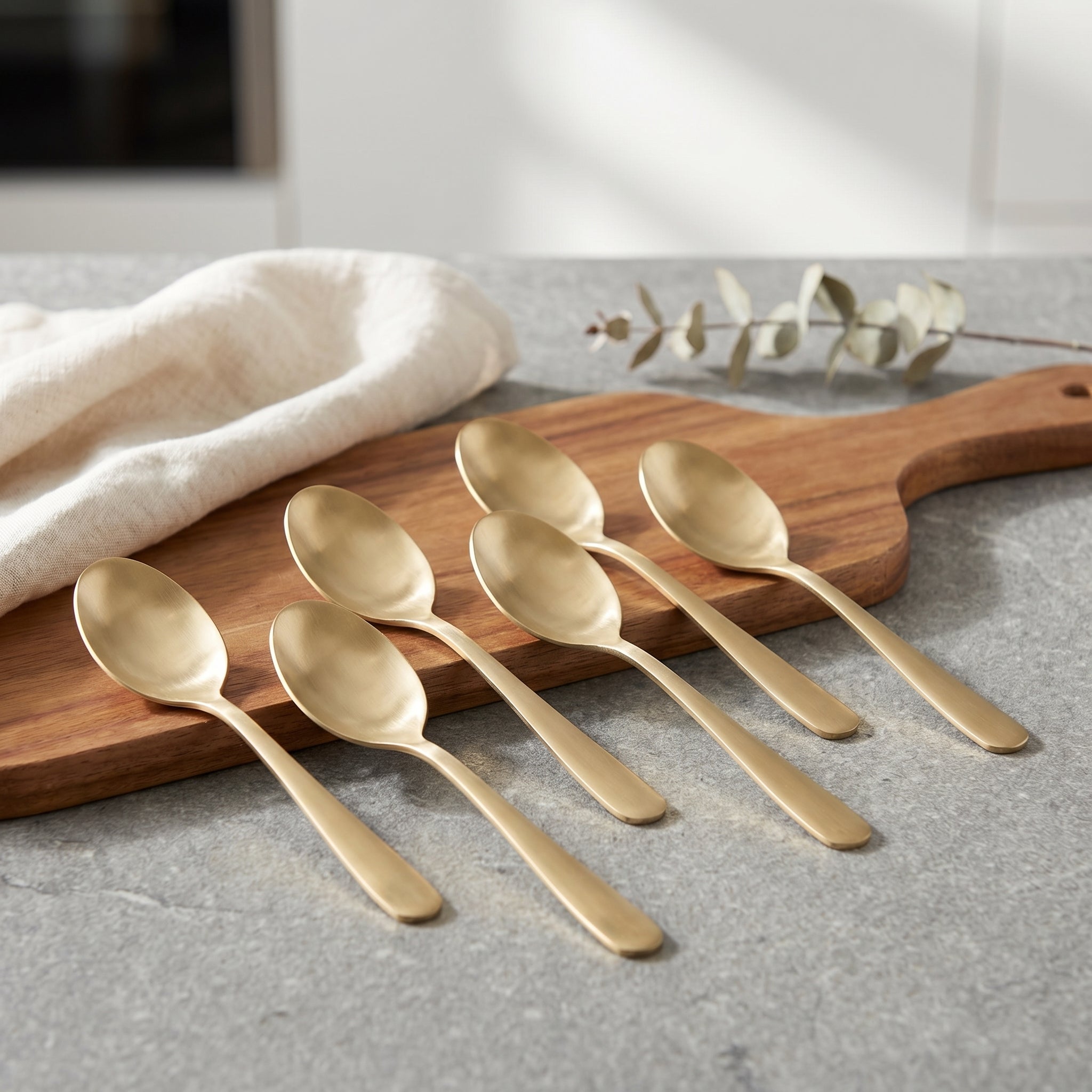Kansa Dinner Spoons | 6Pcs - Matte