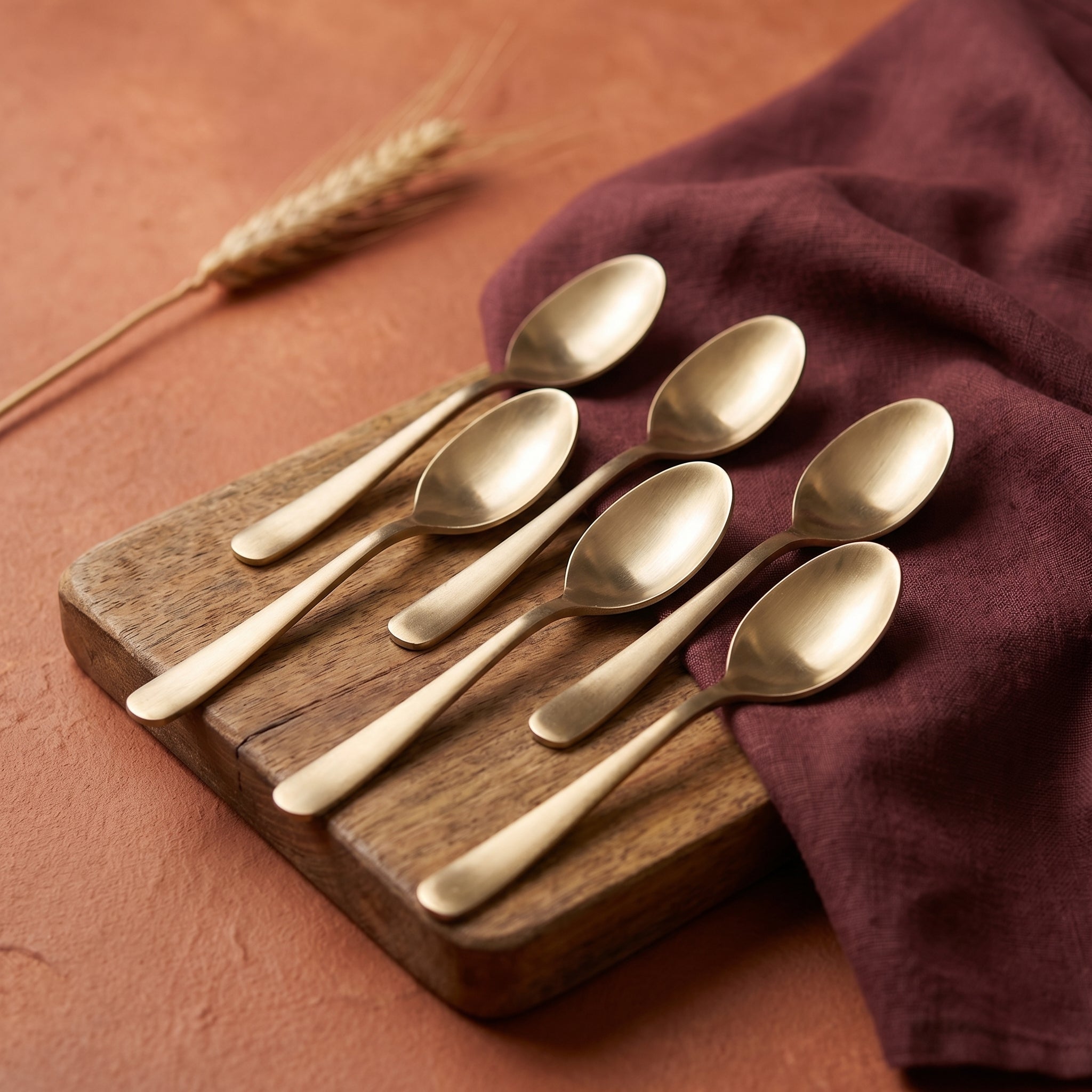 Kansa Dinner Spoons | 6Pcs - Matte