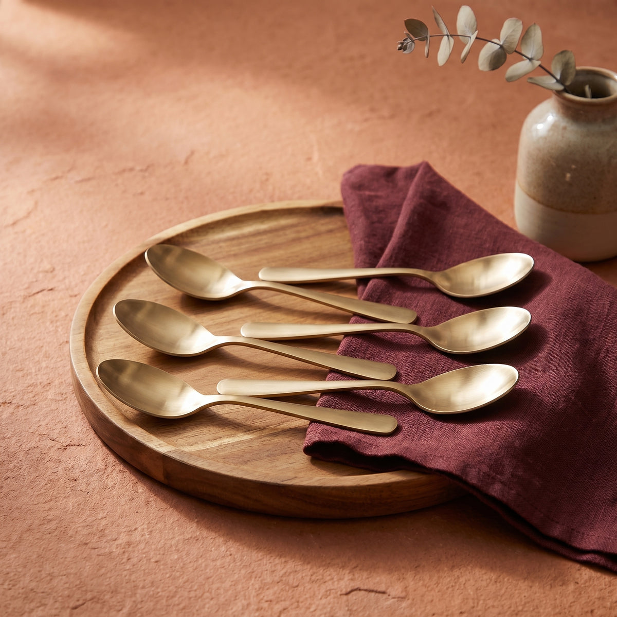 Premium Kansa Spoon Set – 6 Pcs | Raj Gharana Metals