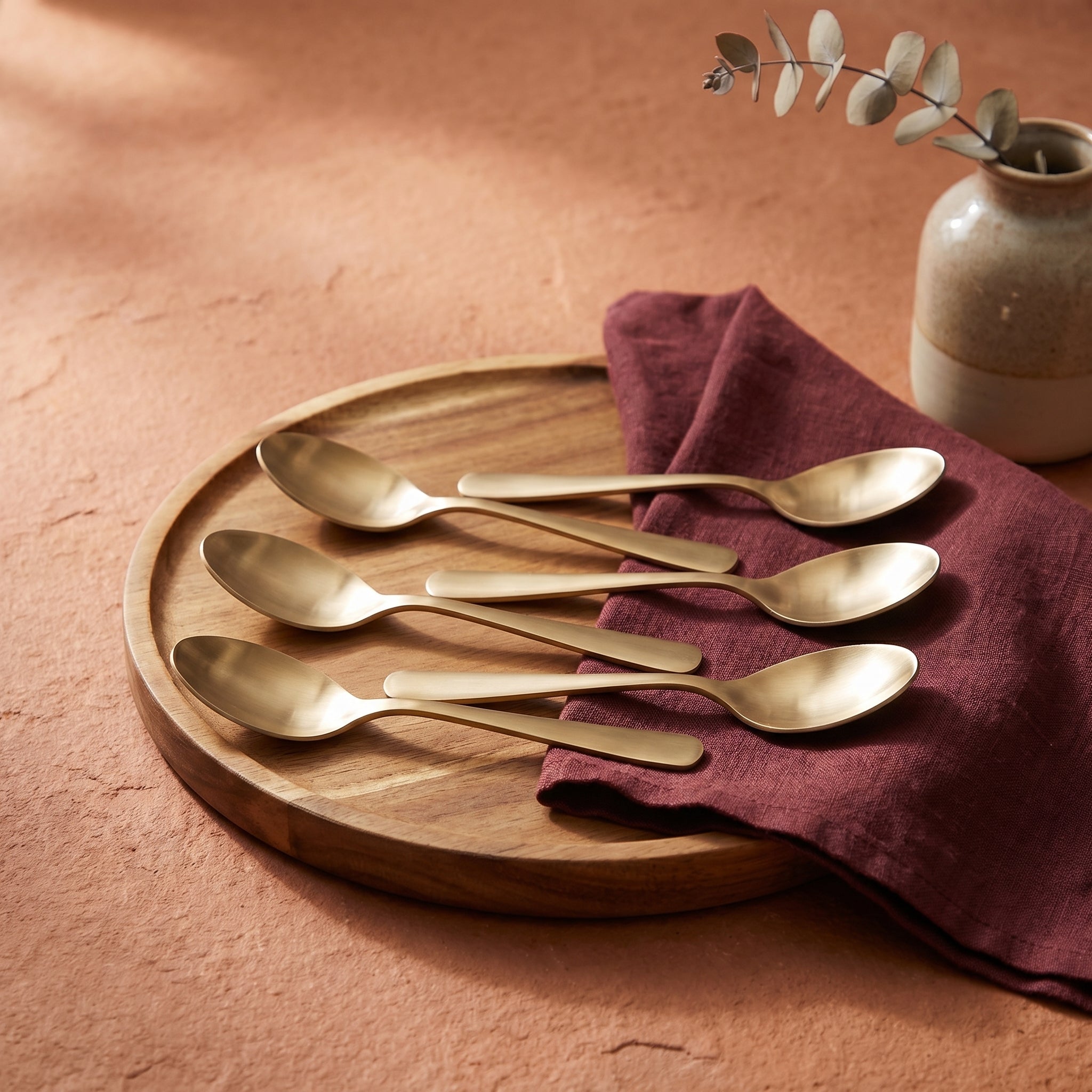 Kansa Dinner Spoons | 6Pcs - Matte